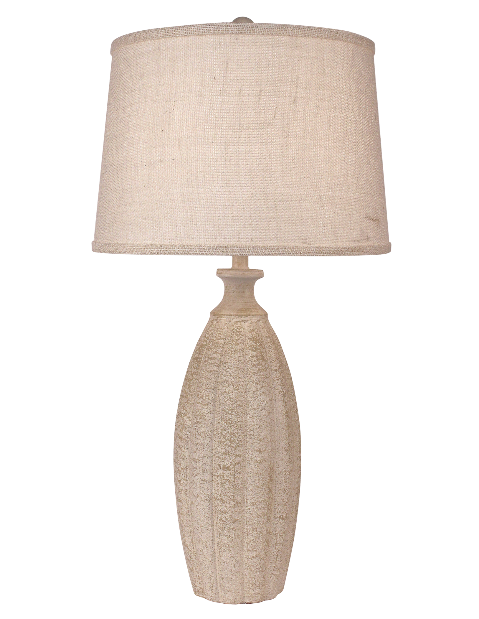 Coast Lamp Manufacturing 31"H Nude Two Tone Fluted Table Lamp