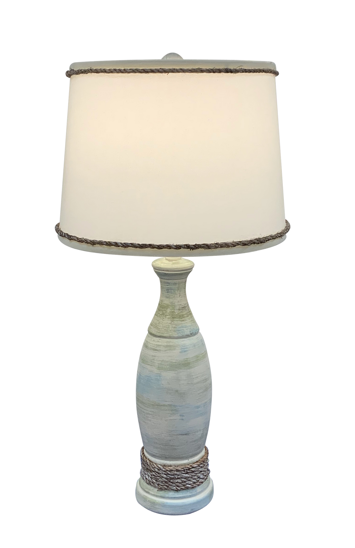 Coast Lamp Manufacturing 31"H Shabby Summer Casual Pedestal Lamp With Weathered Rope Accent