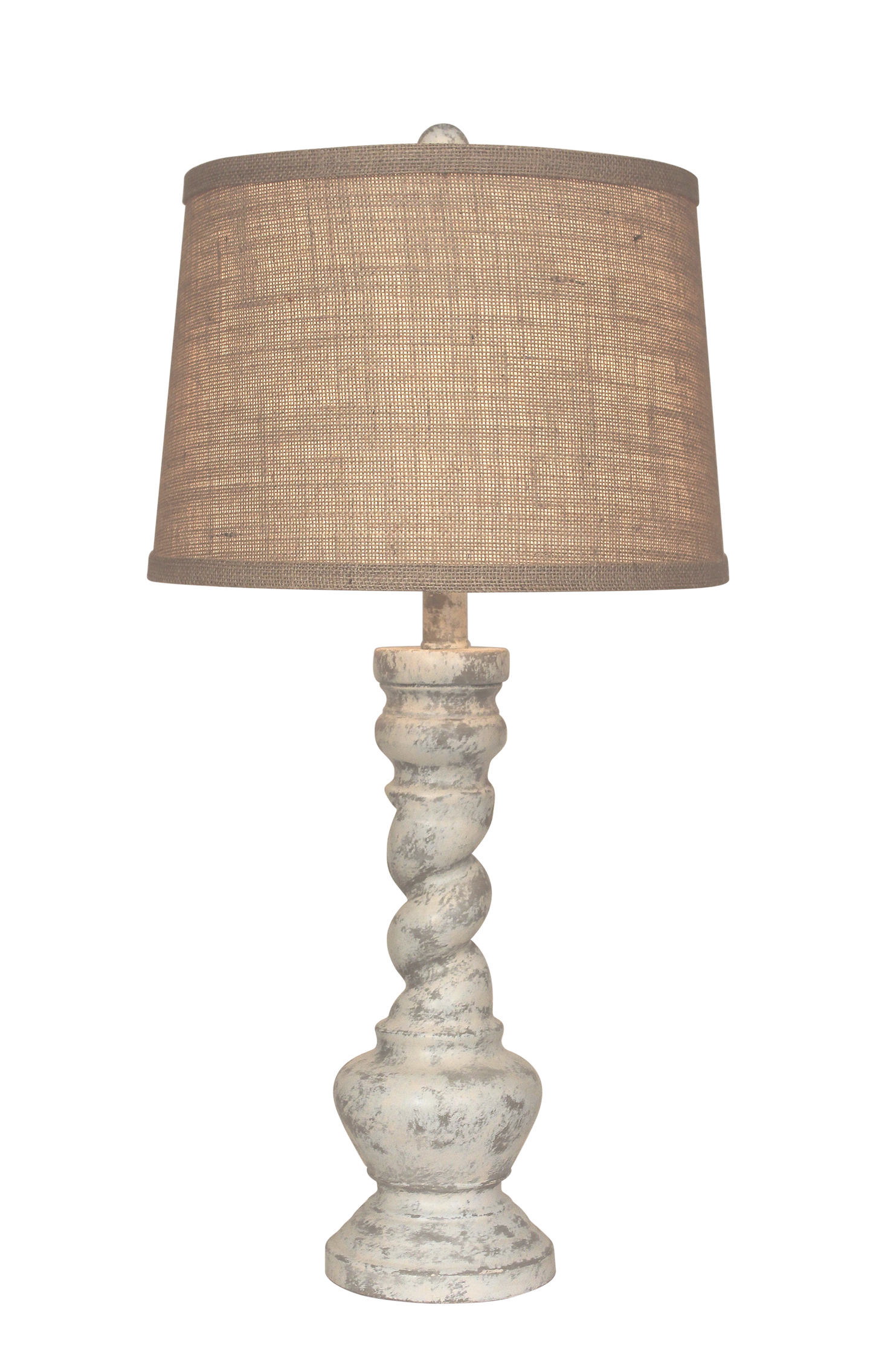Coast Lamp Manufacturing 31"H Stone "B" Pot With A Twist Table Lamp