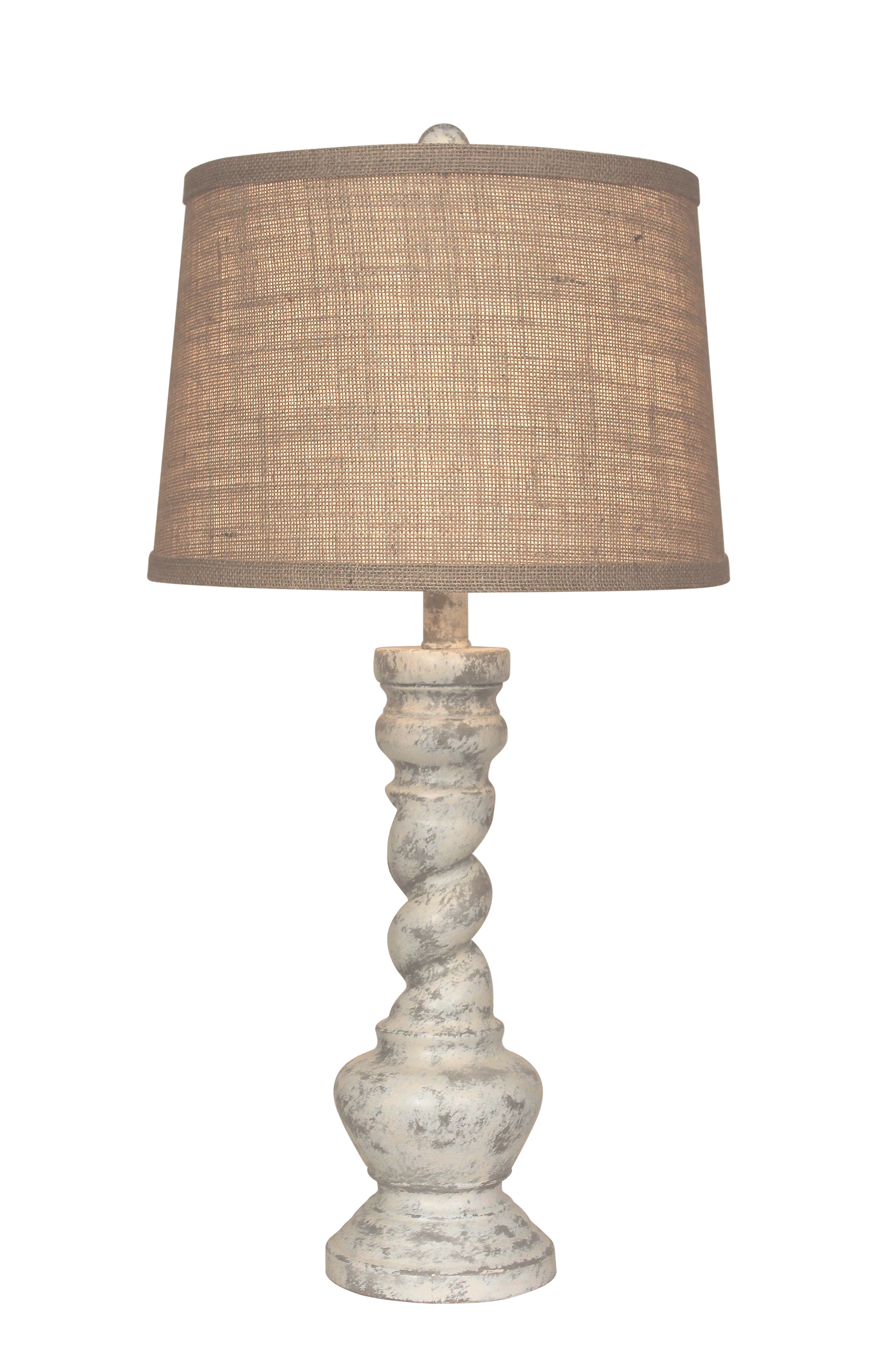 Coast Lamp Manufacturing 31"H Stone "B" Pot With A Twist Table Lamp
