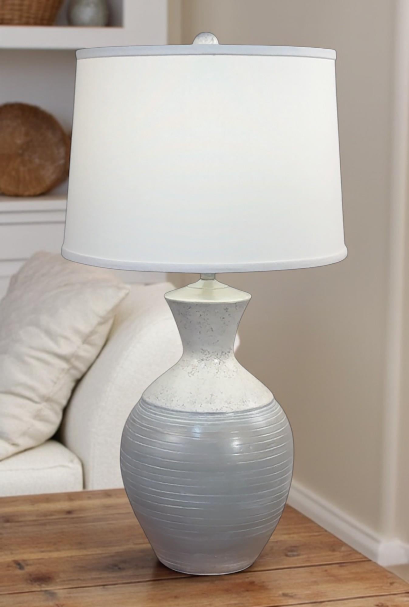Coast Lamp Manufacturing 32" Moonlight Beach/Spindrift Lined Vase Table Lamp