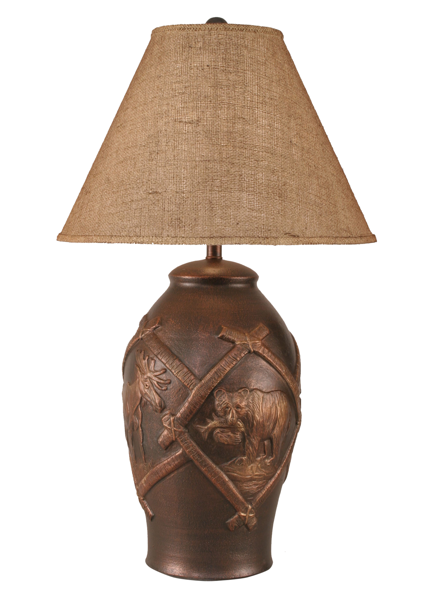 Coast Lamp Manufacturing 32"H Bronze Wildlife Table Lamp
