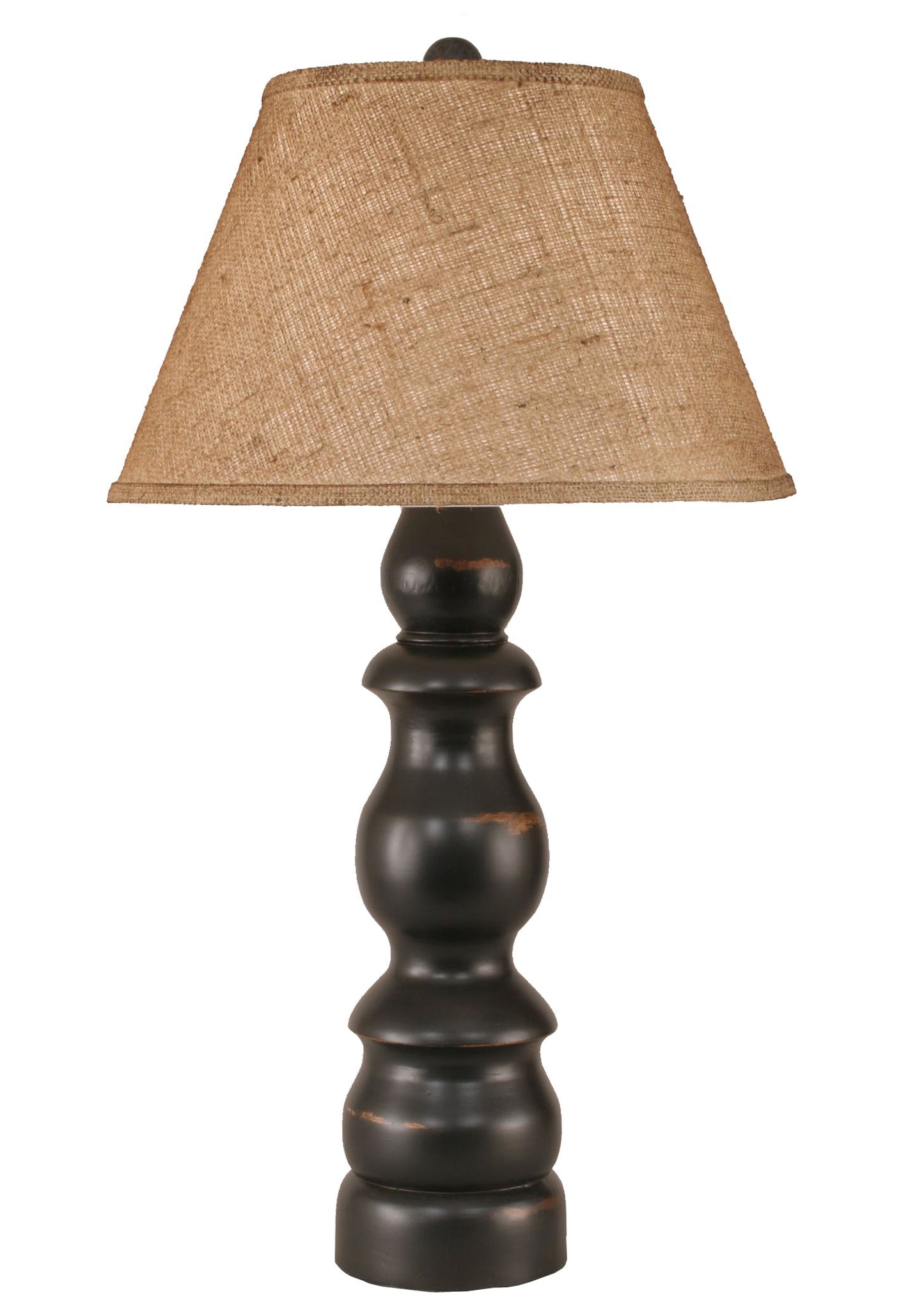 Coast Lamp Manufacturing 32"H Distressed Black Farmhouse Table Lamp With Real Pine Cone Accent