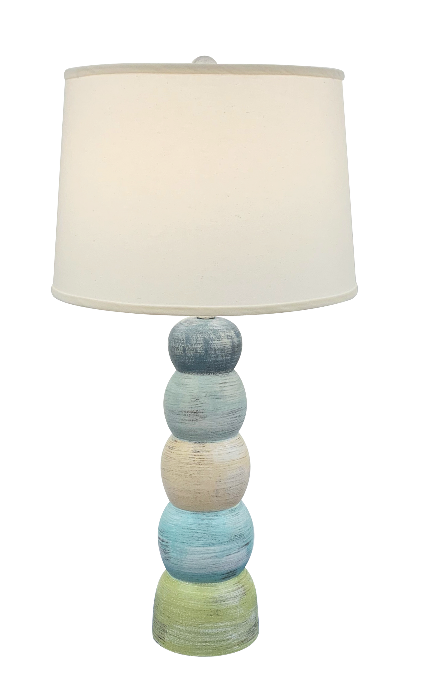 Coast Lamp Manufacturing 32"H Multi Cottage Stripe 5-Ball Table Lamp