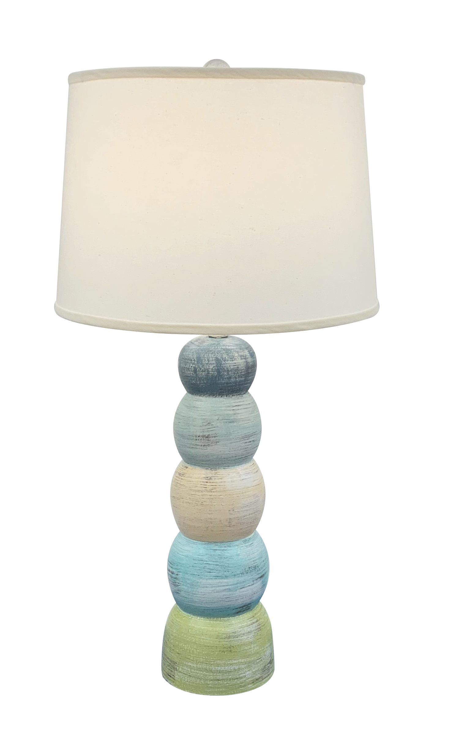 Coast Lamp Manufacturing 32"H Multi Cottage Stripe 5-Ball Table Lamp