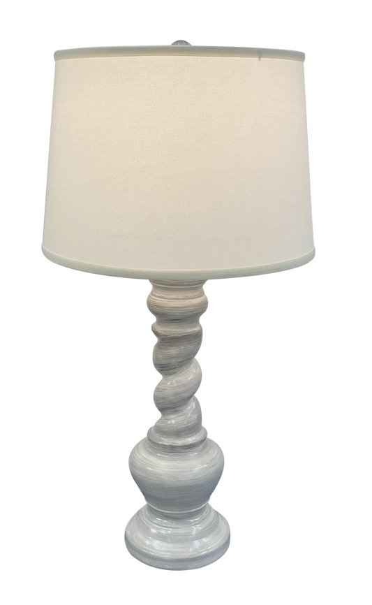 Coast Lamp Manufacturing 32"H Nude & Gray Streak Country Twist Table Lamp