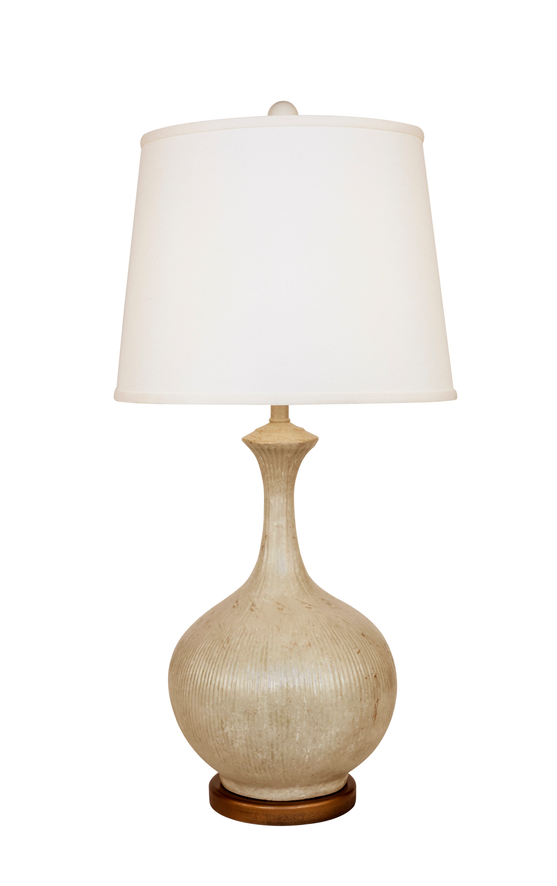Coast Lamp Manufacturing 32"H Sand Stone Gold Accent Bali Style Table Lamp With Round Base Accent