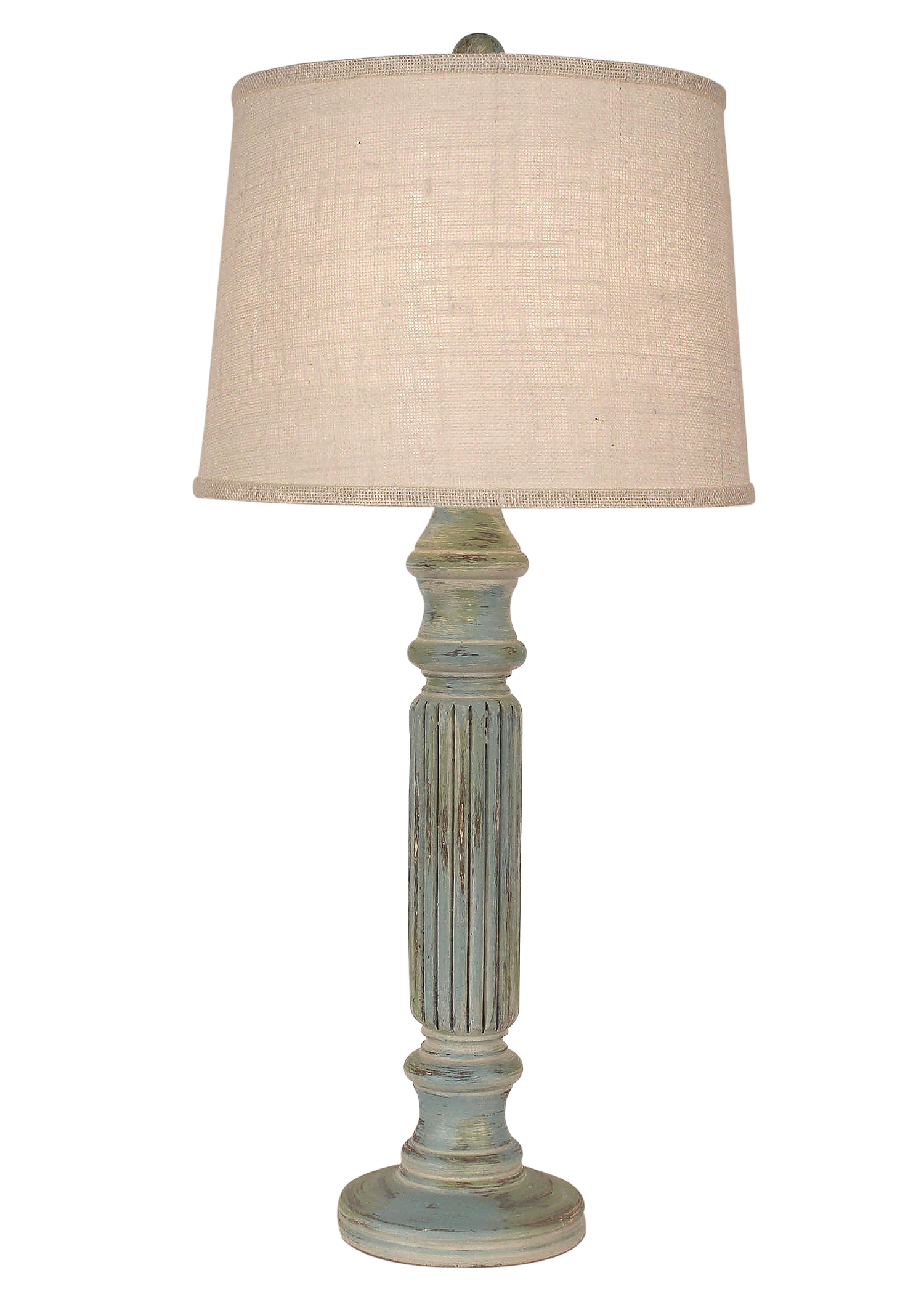 Coast Lamp Manufacturing 32"H Shabby Summer Ribbed Table Lamp