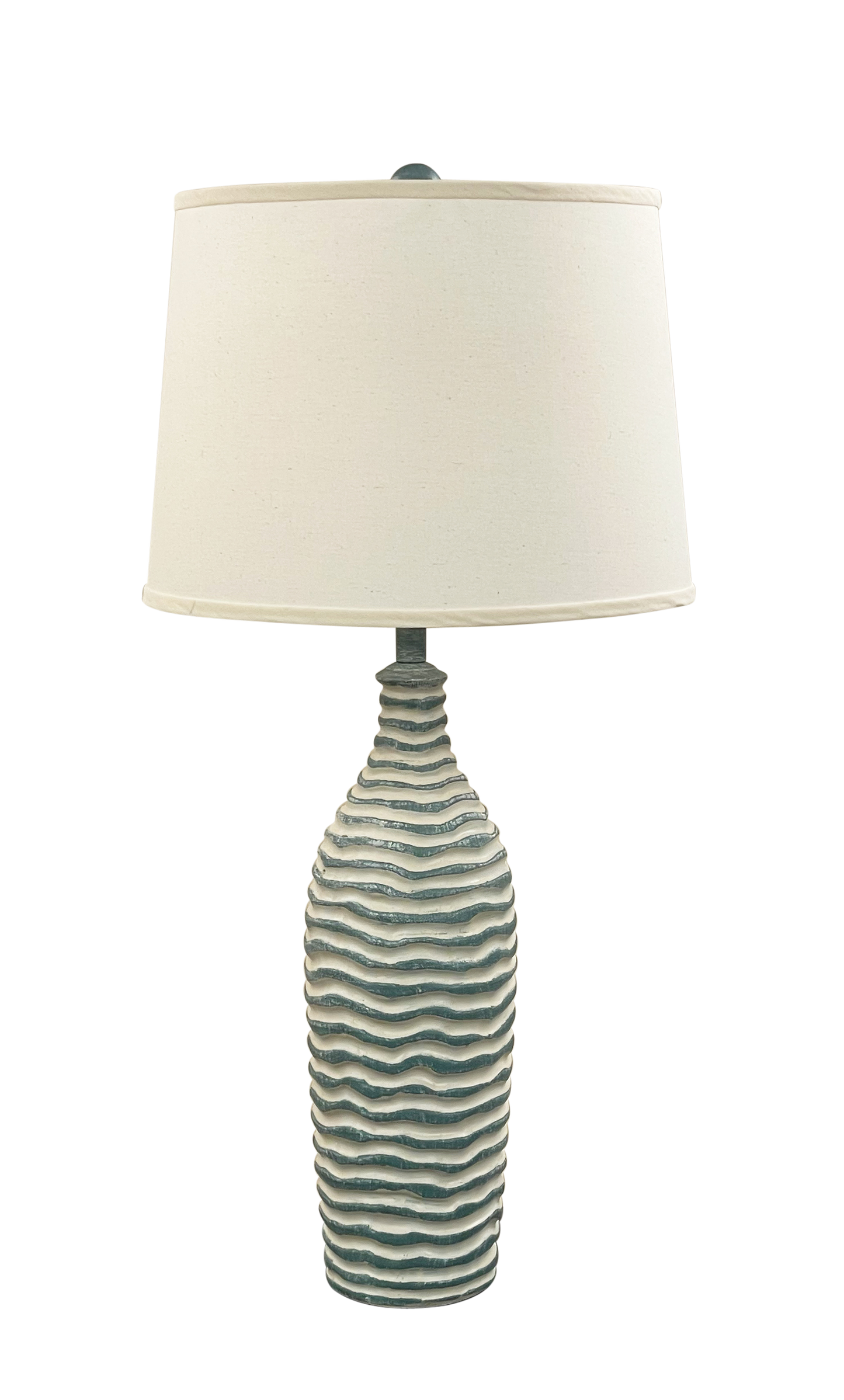 Coast Lamp Manufacturing 32"H Weathered Ivory Slate Tall Wavy Table Lamp