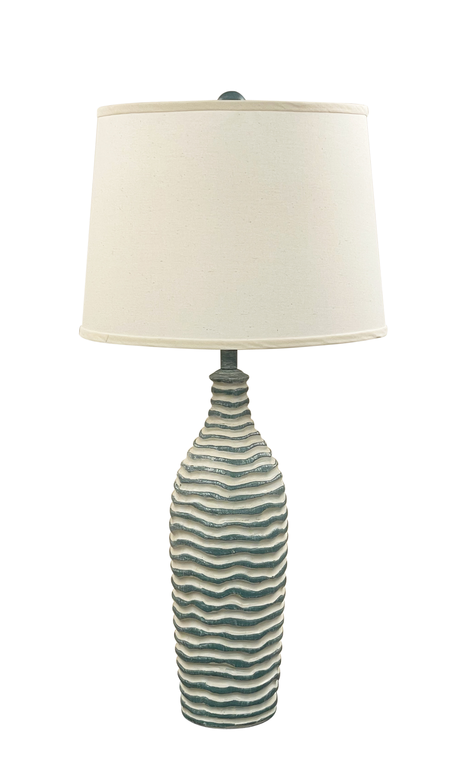 Coast Lamp Manufacturing 32"H Weathered Ivory Slate Tall Wavy Table Lamp