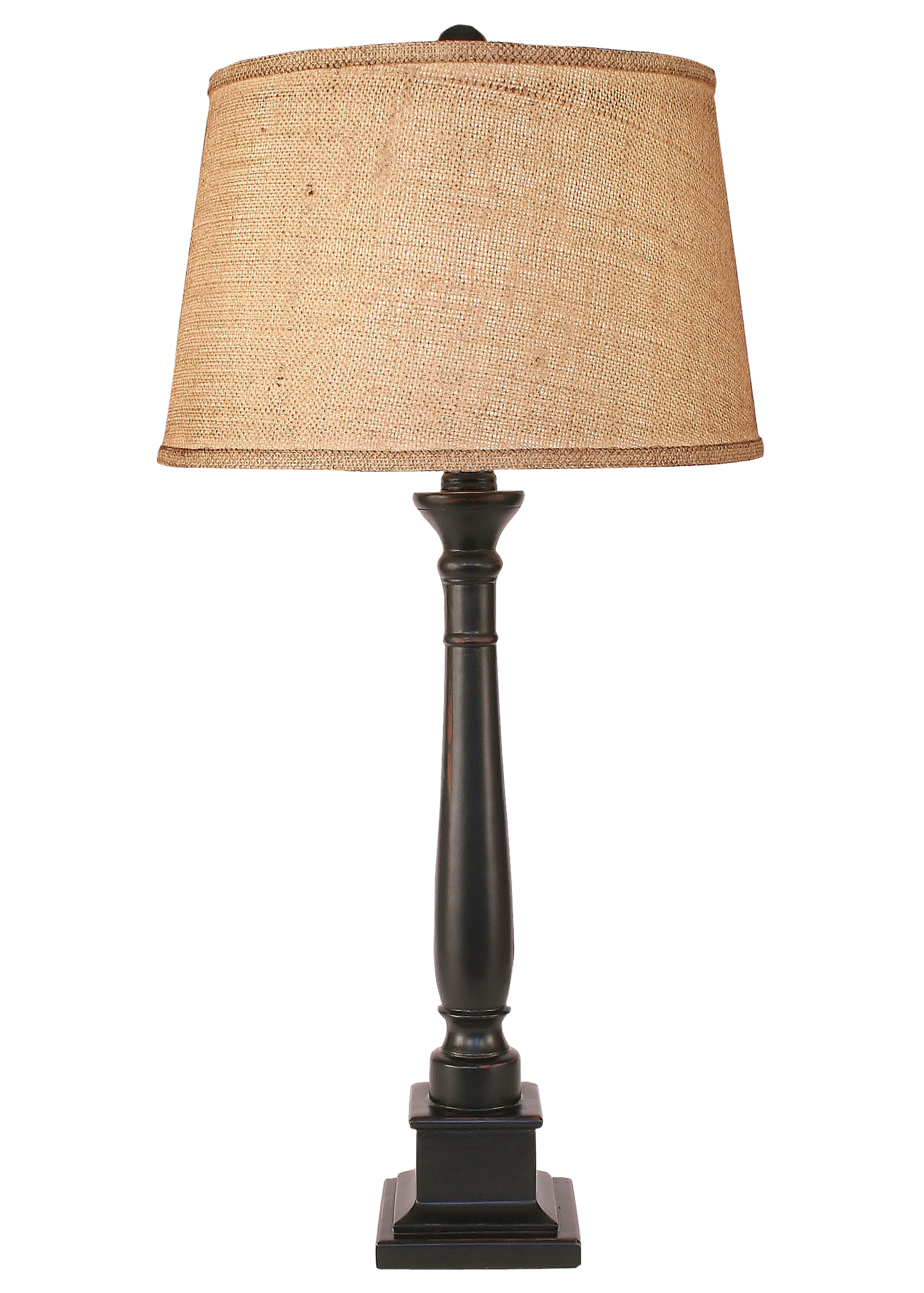 Coast Lamp Manufacturing 33"H Distressed Black Square Buffet Table Lamp