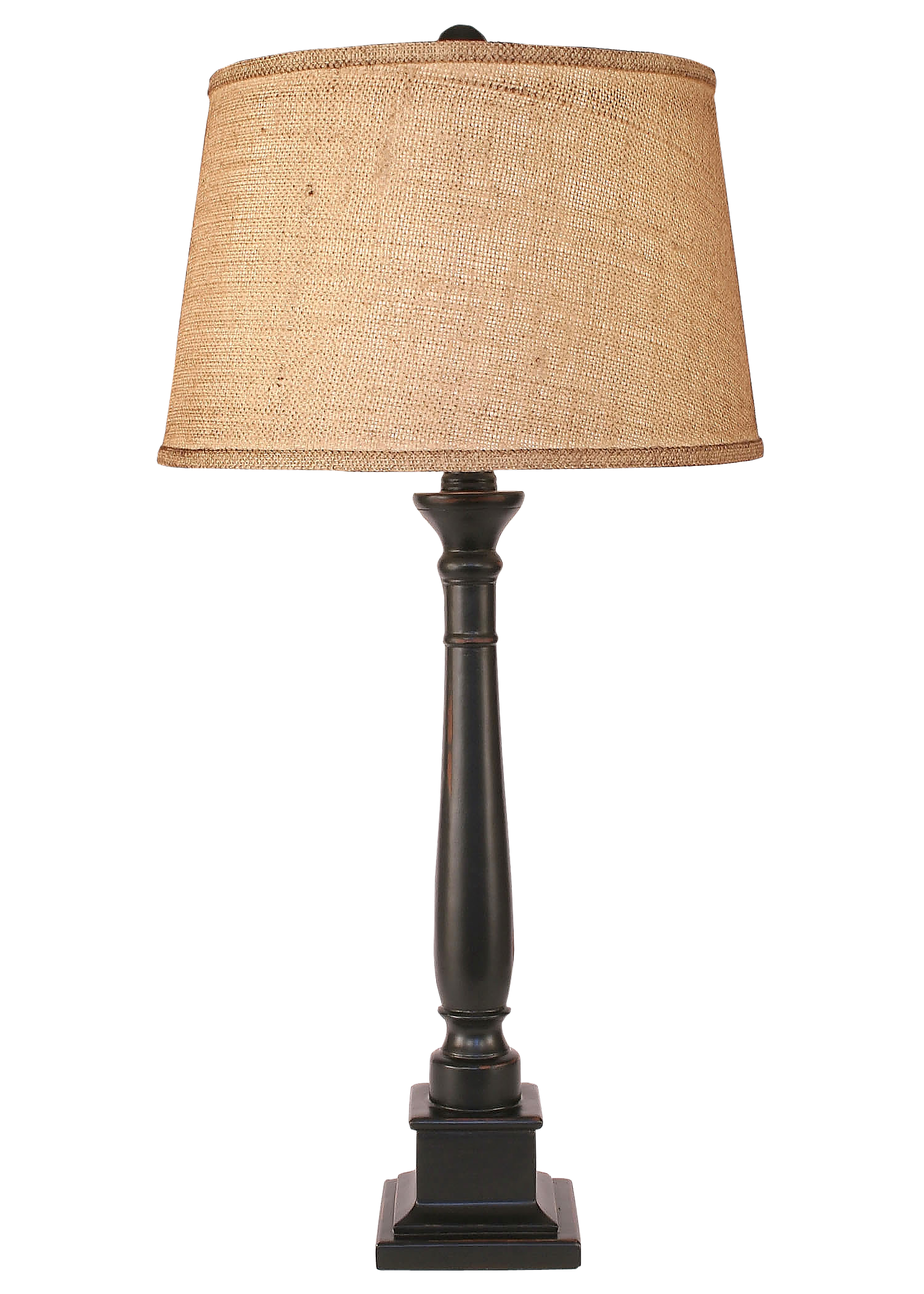 Coast Lamp Manufacturing 33"H Distressed Black Square Buffet Table Lamp