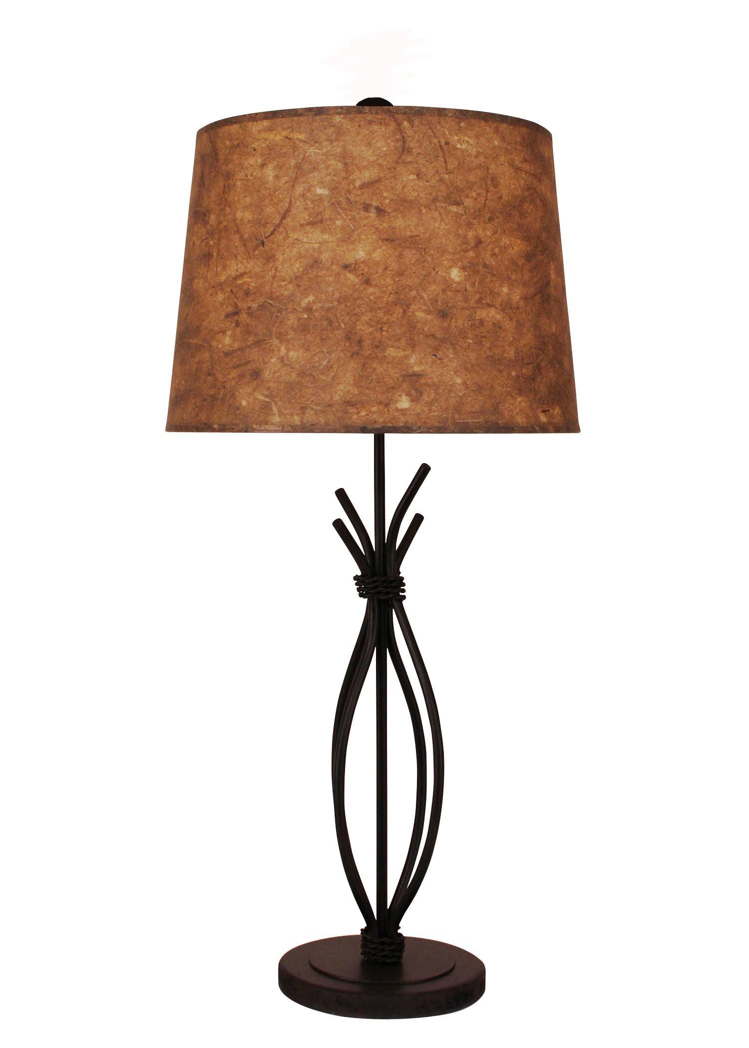Coast Lamp Manufacturing 33"H Kodiak Iron Stack With Braided Wire Table Lamp