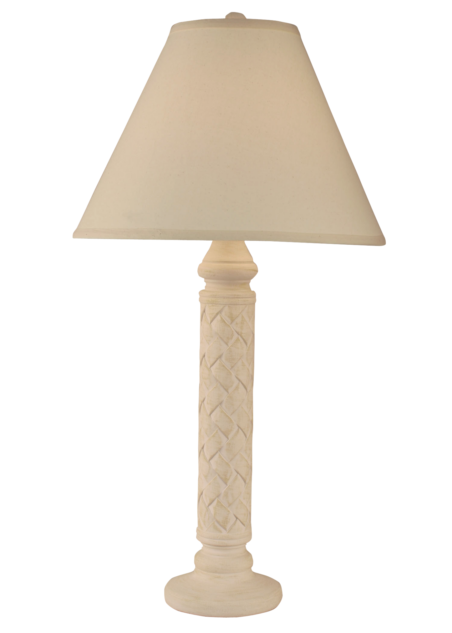 Coast Lamp Manufacturing 33"H Nude Two Tone Basket Weave Table Lamp