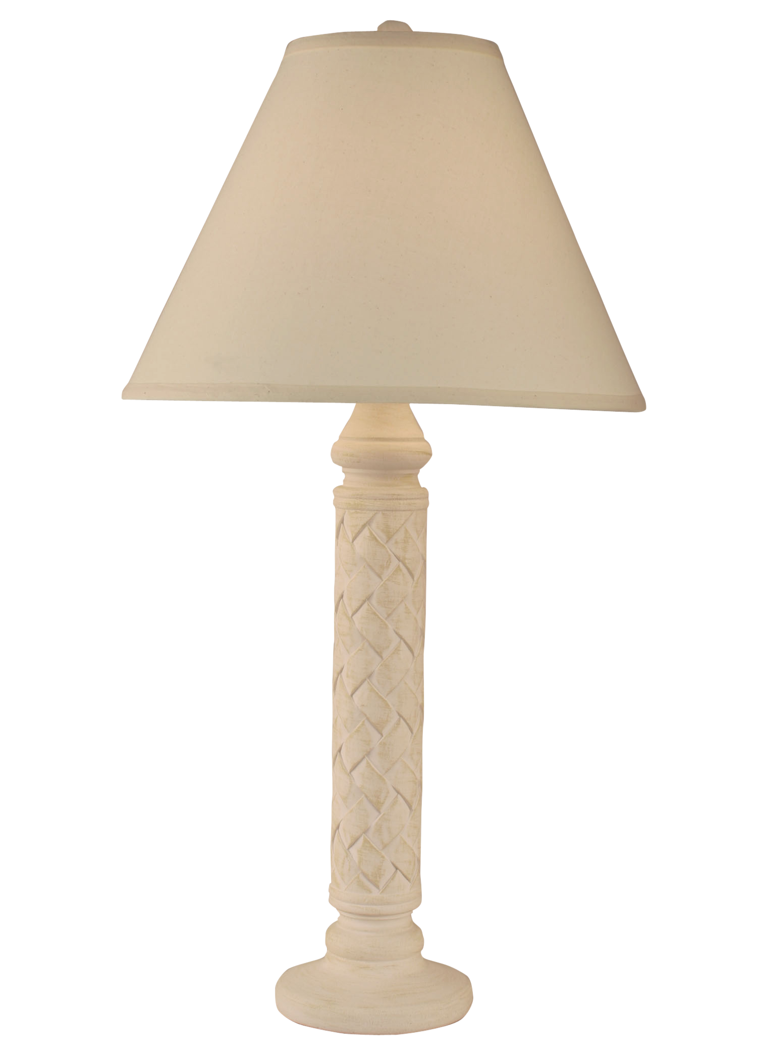 Coast Lamp Manufacturing 33"H Nude Two Tone Basket Weave Table Lamp