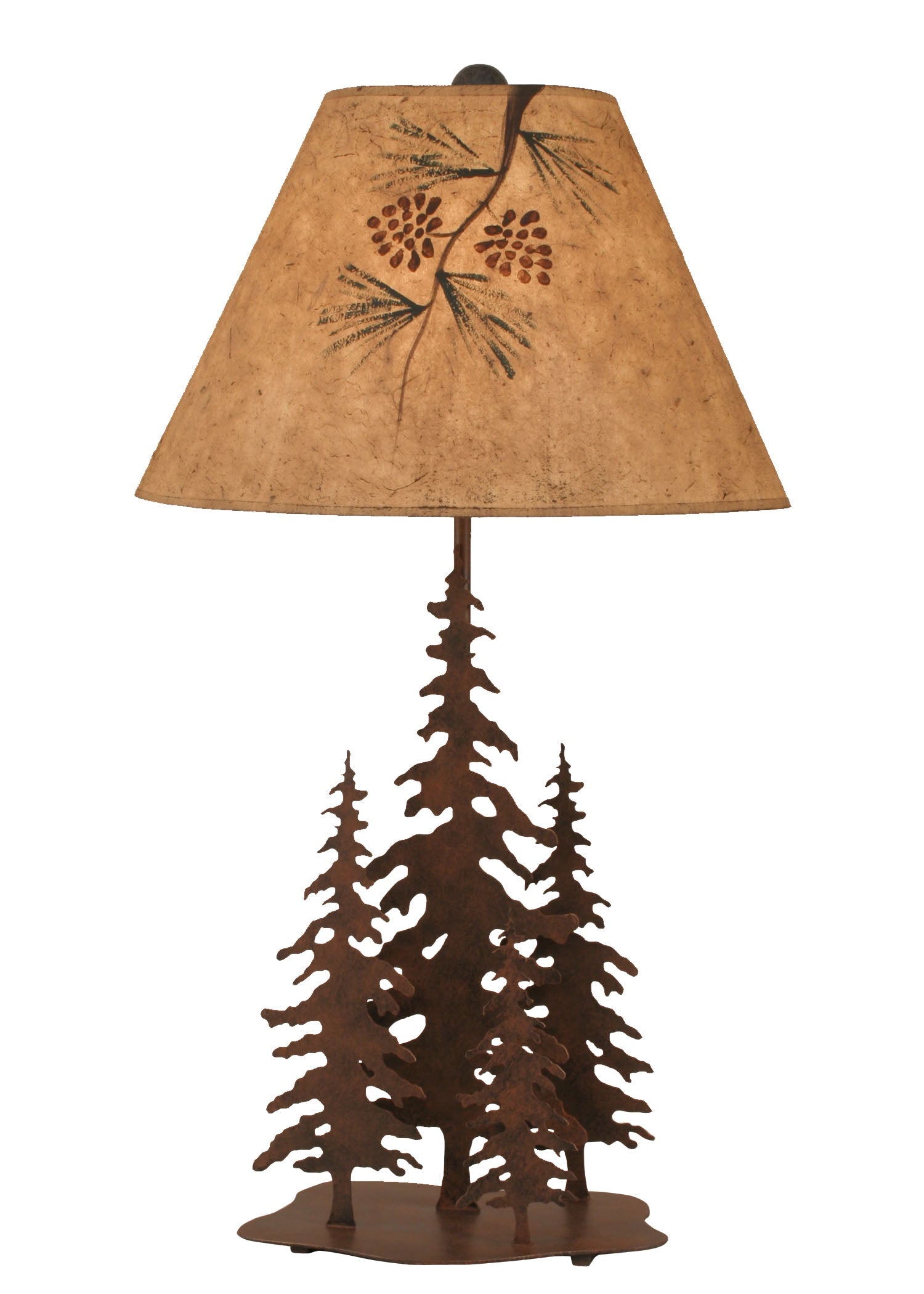 Coast Lamp Manufacturing 33"H Rust 4 Trees Table Lamp