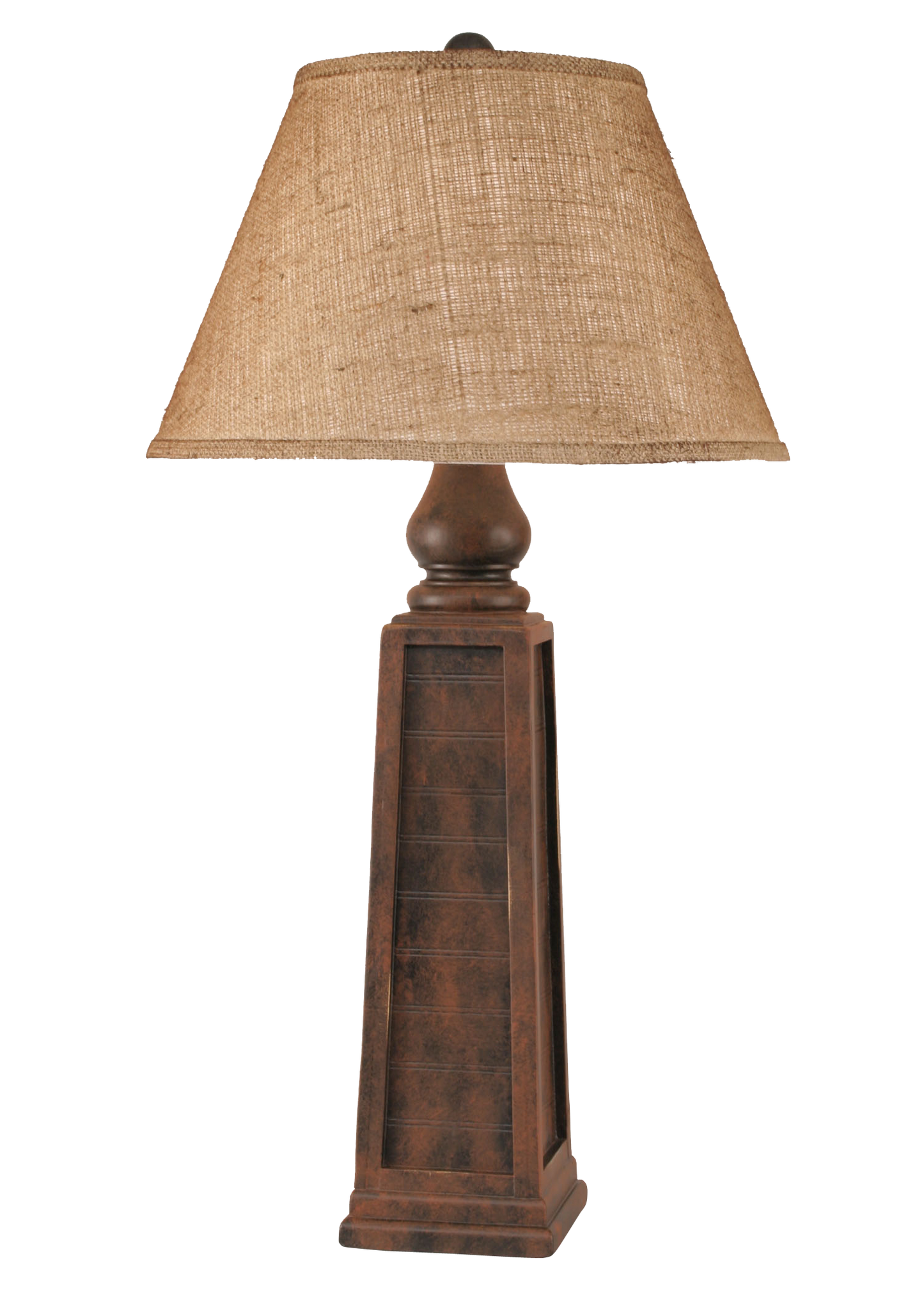 Coast Lamp Manufacturing 33"H Rust Pyramid Table Lamp With Real Pine Cone Accent