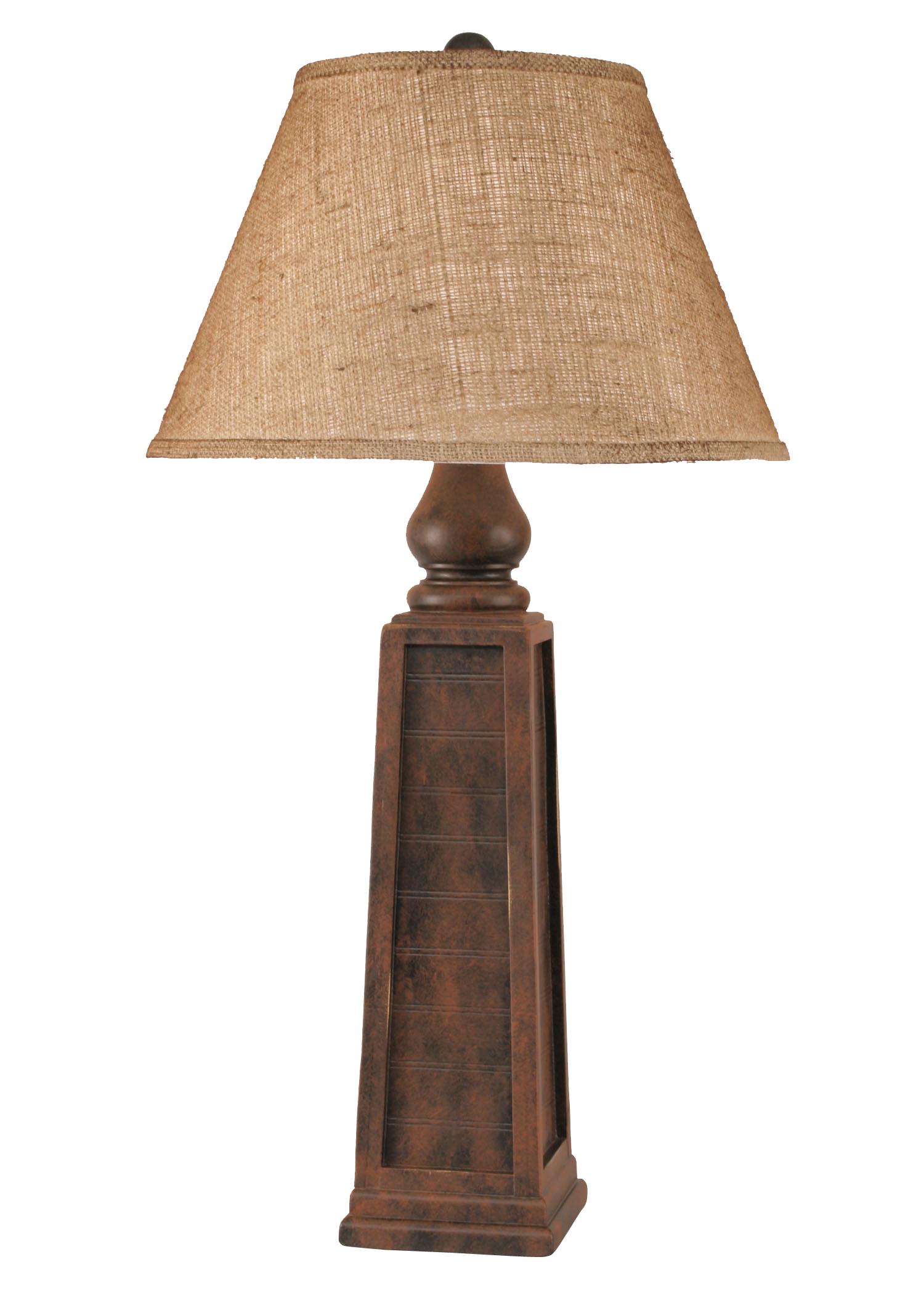 Coast Lamp Manufacturing 33"H Rust Pyramid Table Lamp With Real Pine Cone Accent