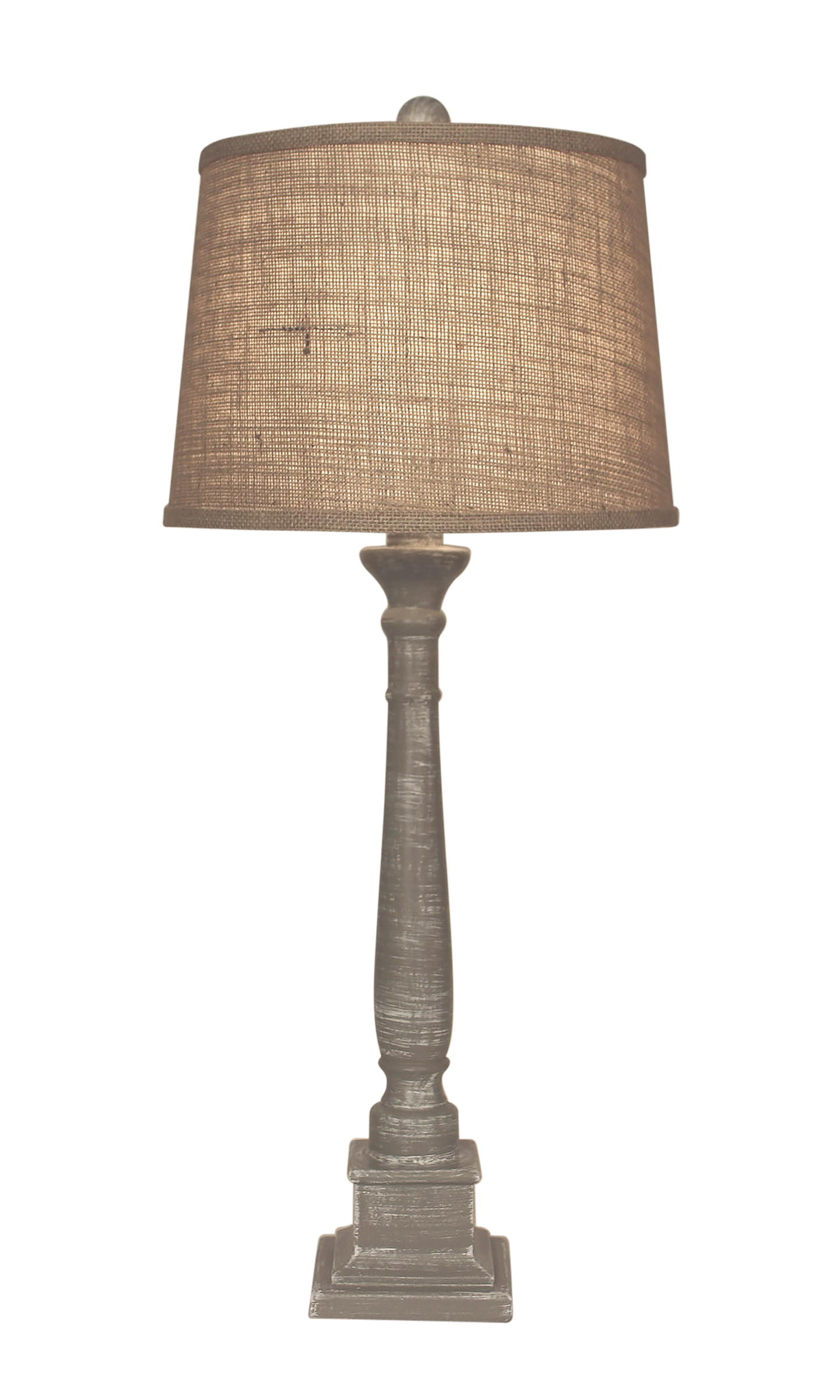 Coast Lamp Manufacturing 33"H Weathered Gray Square Candlestick Table Lamp