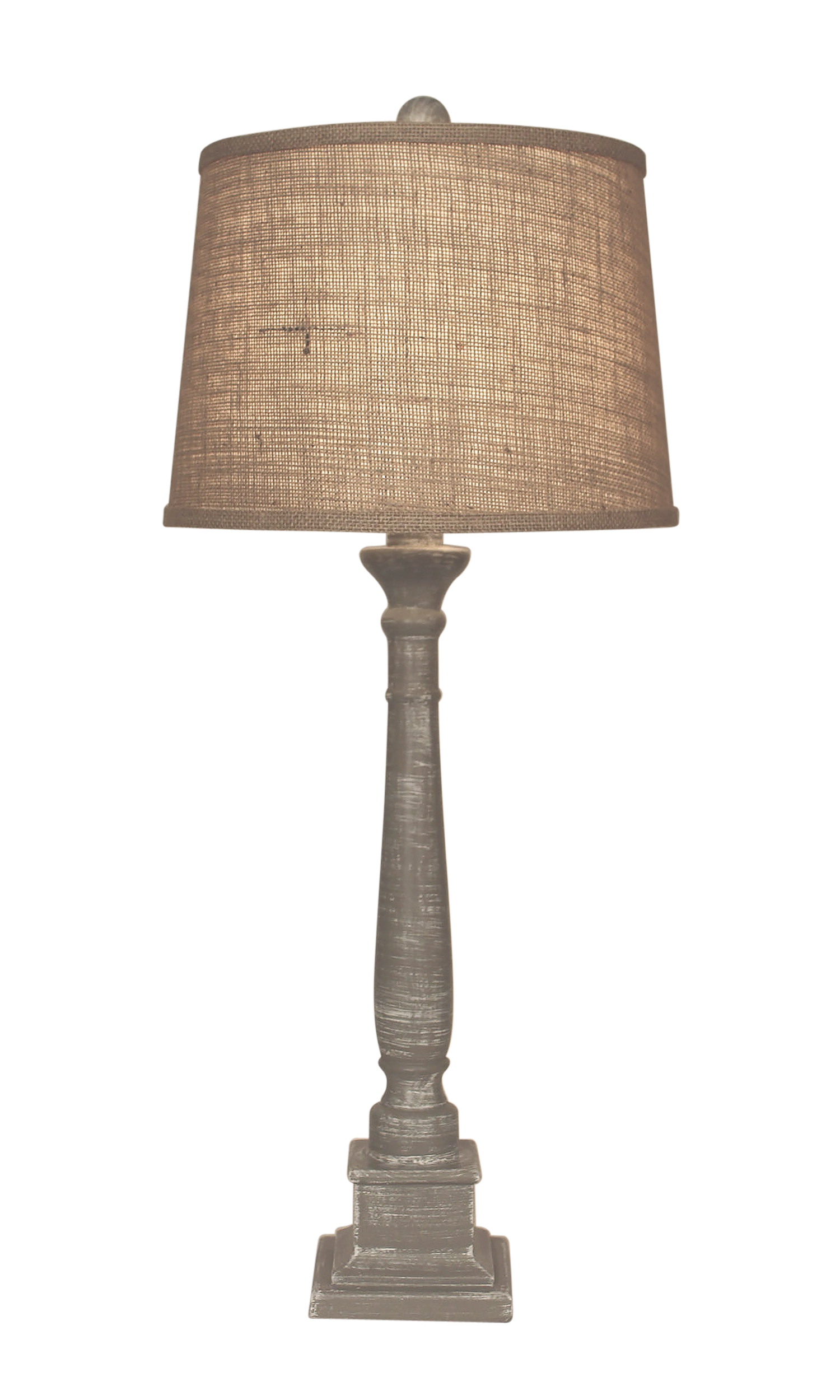 Coast Lamp Manufacturing 33"H Weathered Gray Square Candlestick Table Lamp