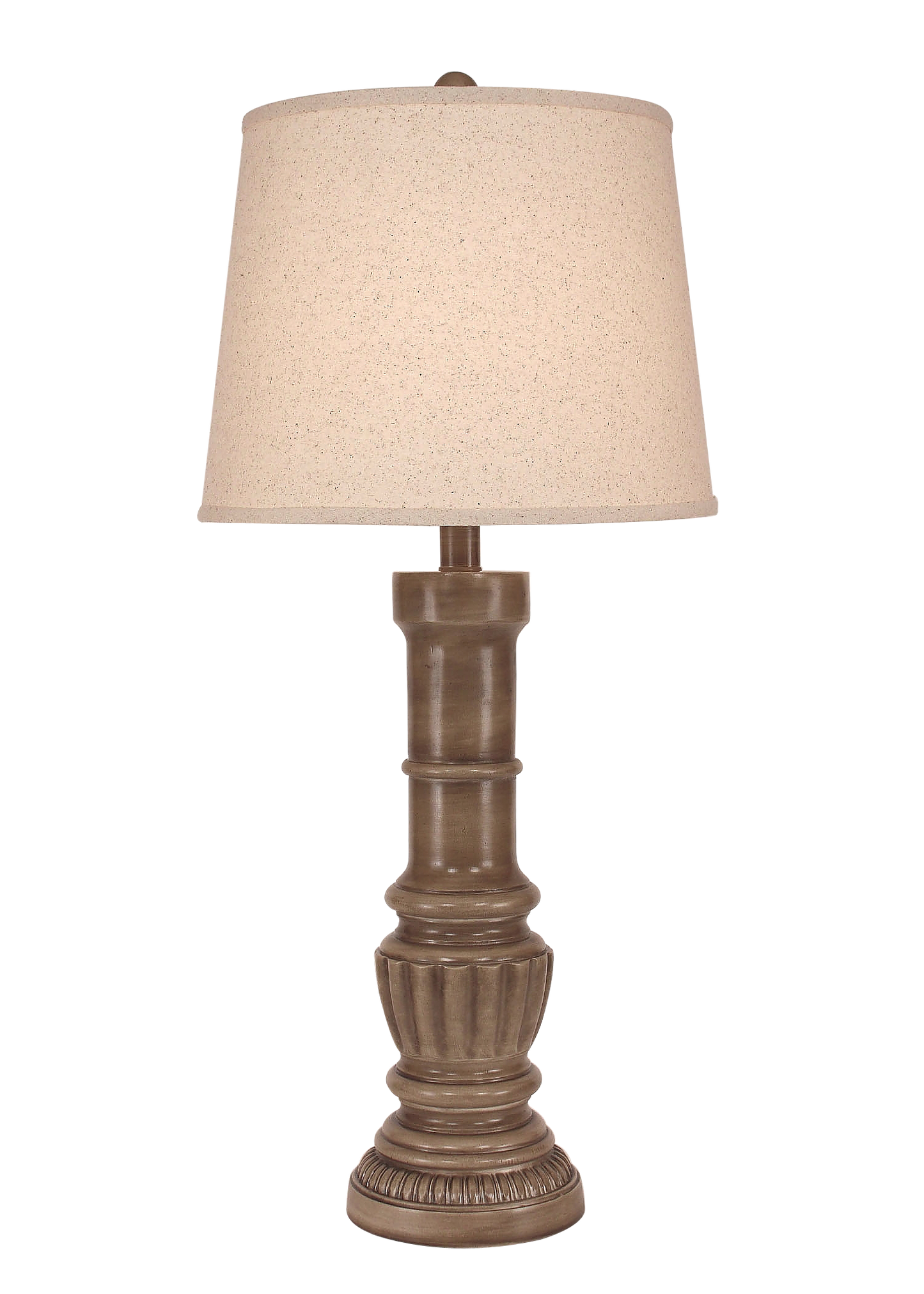 Coast Lamp Manufacturing 34"H Cottage Glaze Ribbed Pedestal Table Lamp
