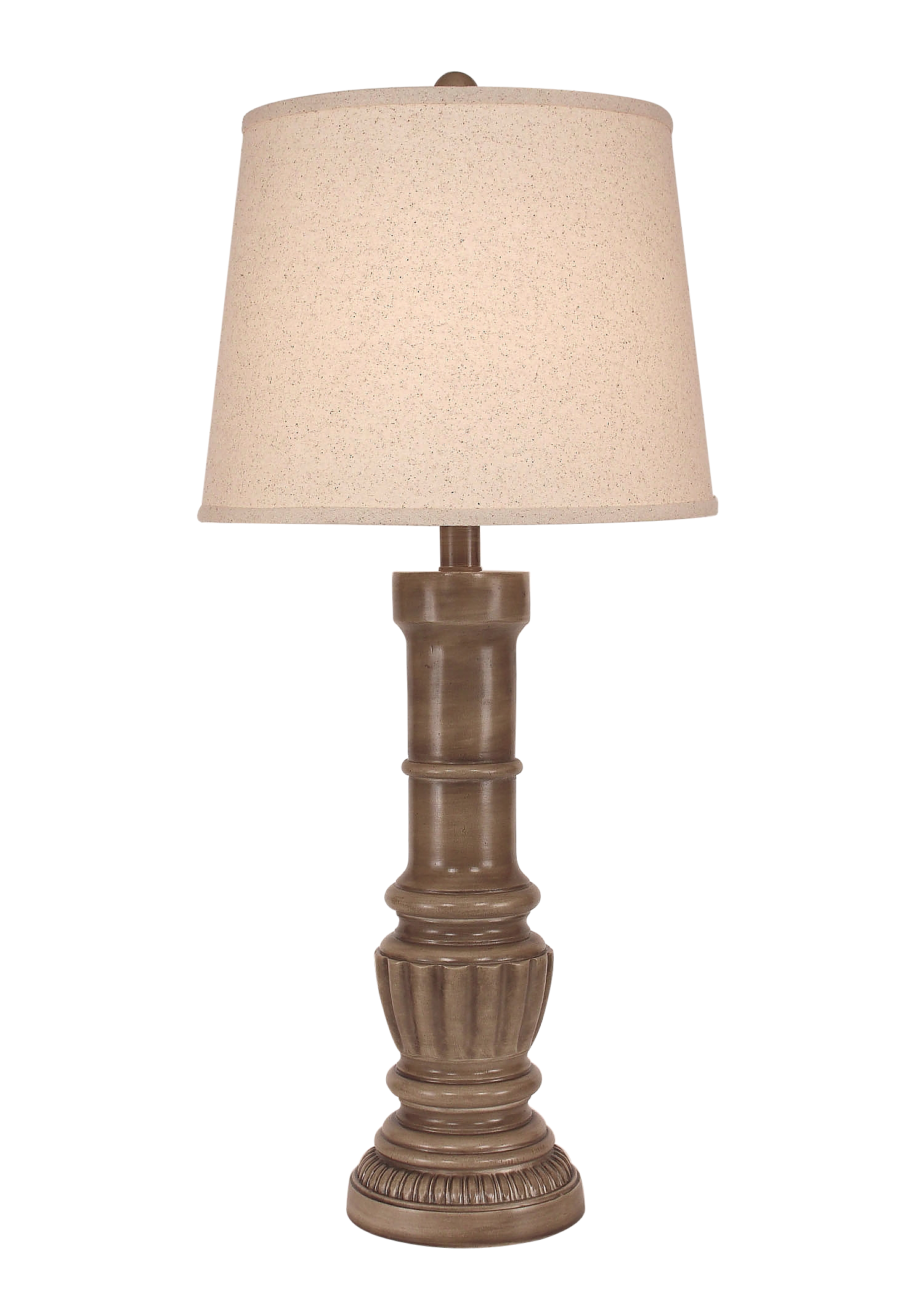 Coast Lamp Manufacturing 34"H Cottage Glaze Ribbed Pedestal Table Lamp