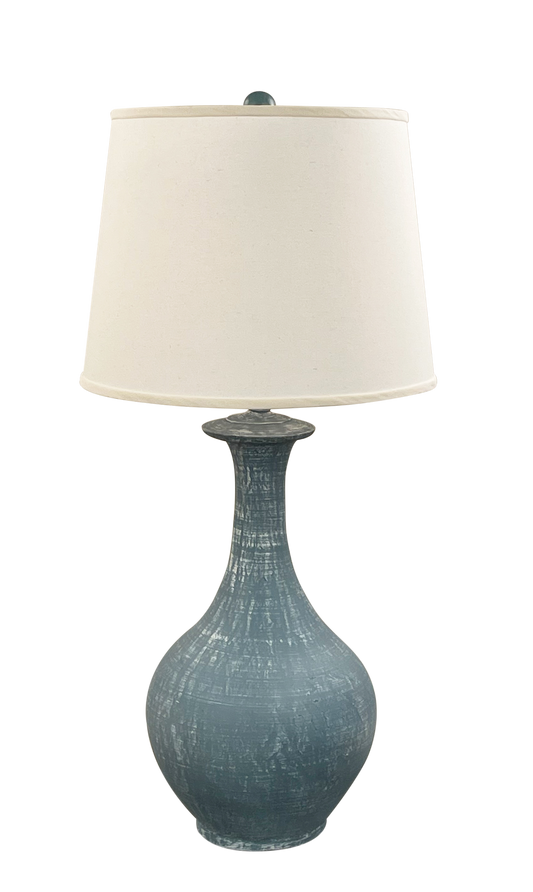 Coast Lamp Manufacturing 34"H Weathered Slate Tall Faux Stone Pot Table Lamp