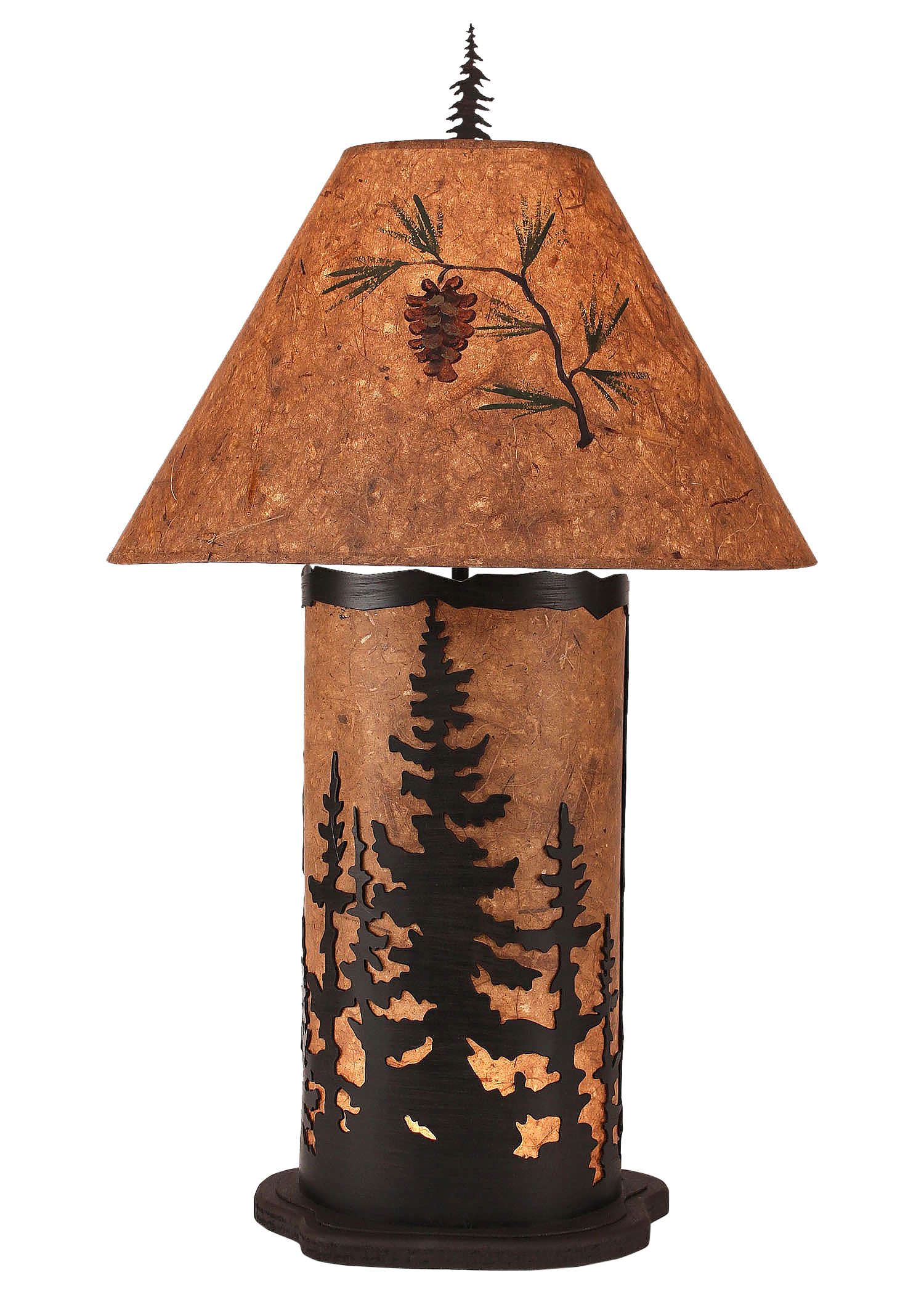 Coast Lamp Manufacturing 35"H Kodiak Large Feather Tree Table Lamp With Night Light