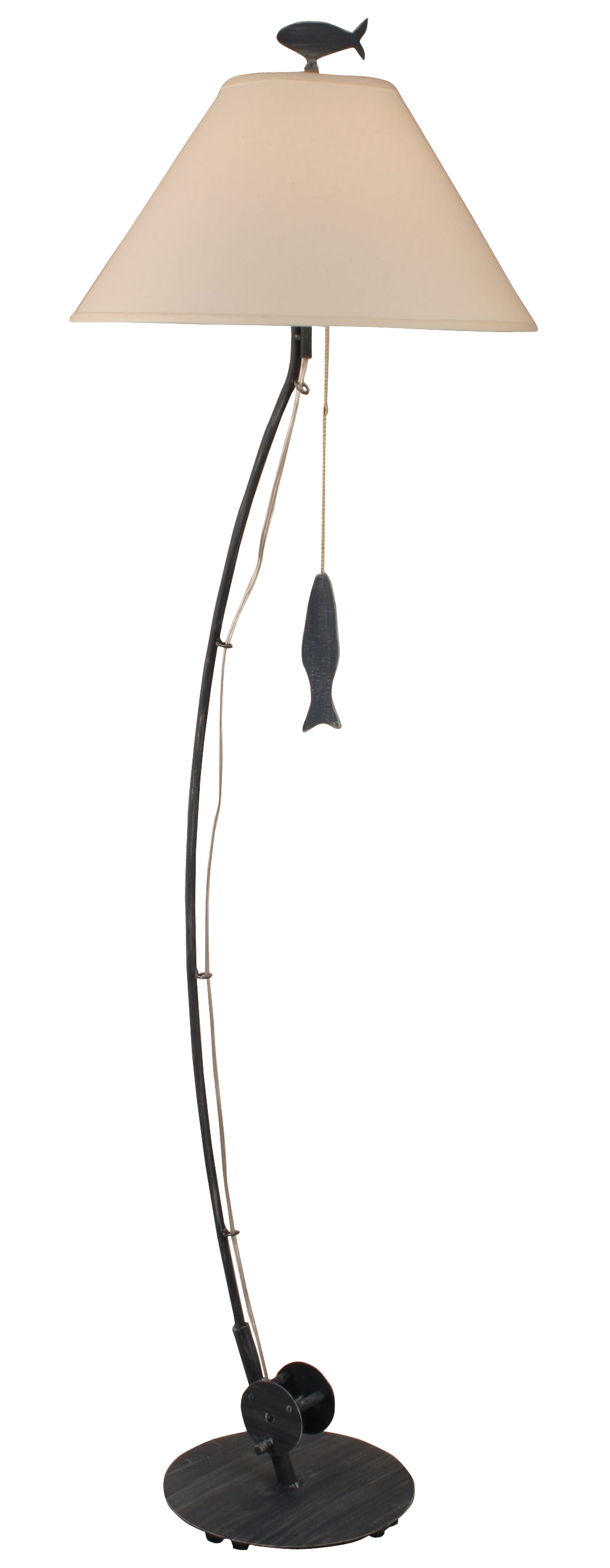 Coast Lamp Manufacturing 62"H Weathered Navy Sea Fishing Pole Floor Lamp