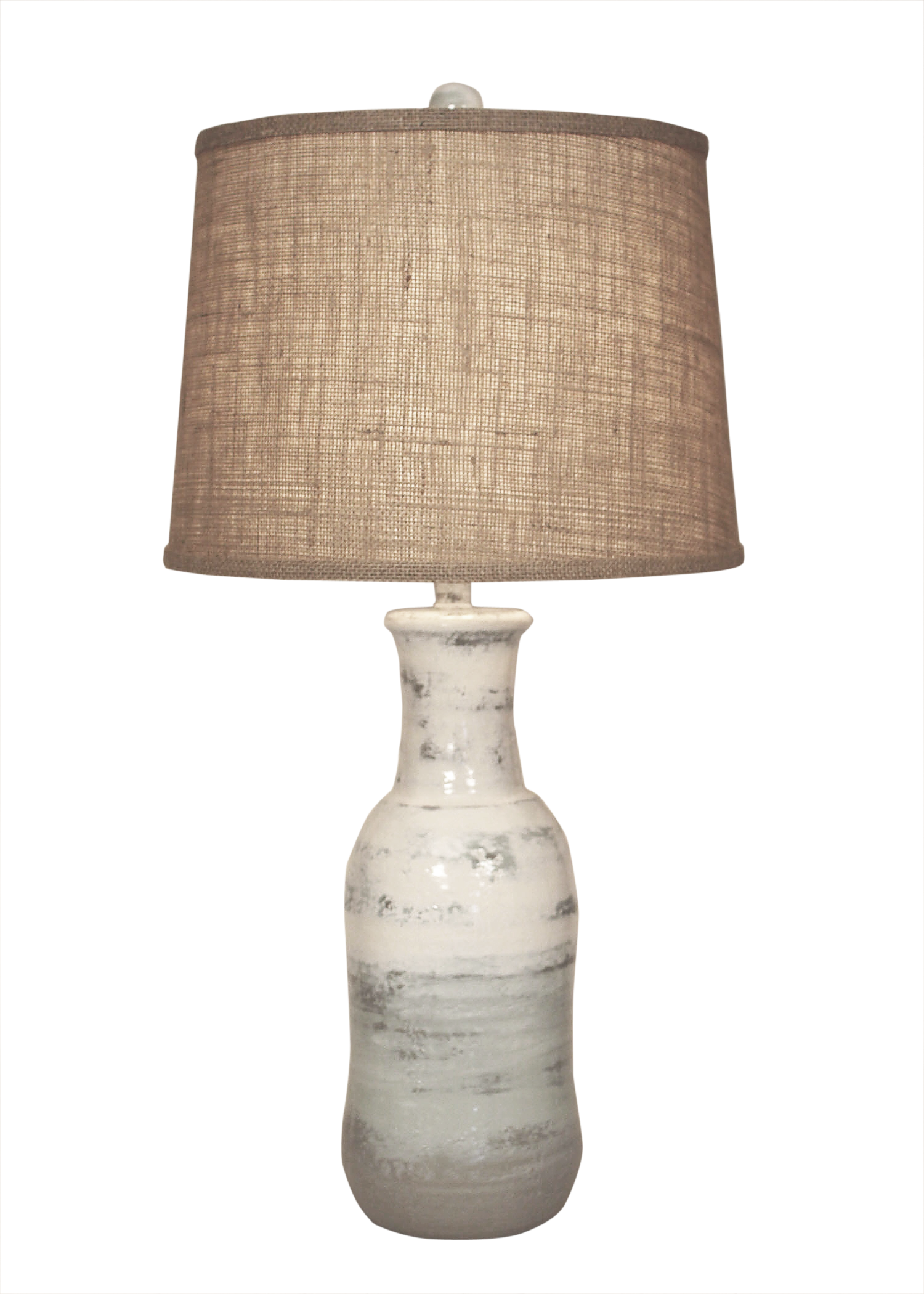 Coast Lamp Manufacturing Casual Living 30"H Alabaster Faux Clay Water Jug Lamp Table Lamp