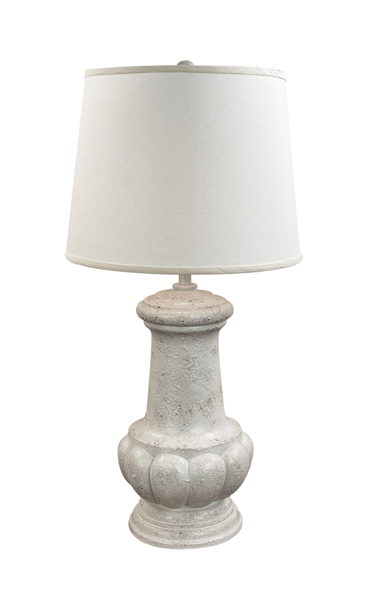 Coast Lamp Manufacturing Casual Living 32"H Limestone Large Fluted Base Pottery Table Lamp