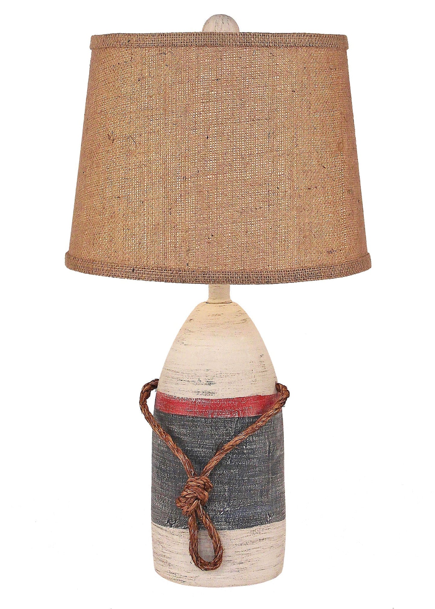 Coast Lamp Manufacturing Coastal Living 22"H Primary Small Buoy With Rope Accent Table Lamp