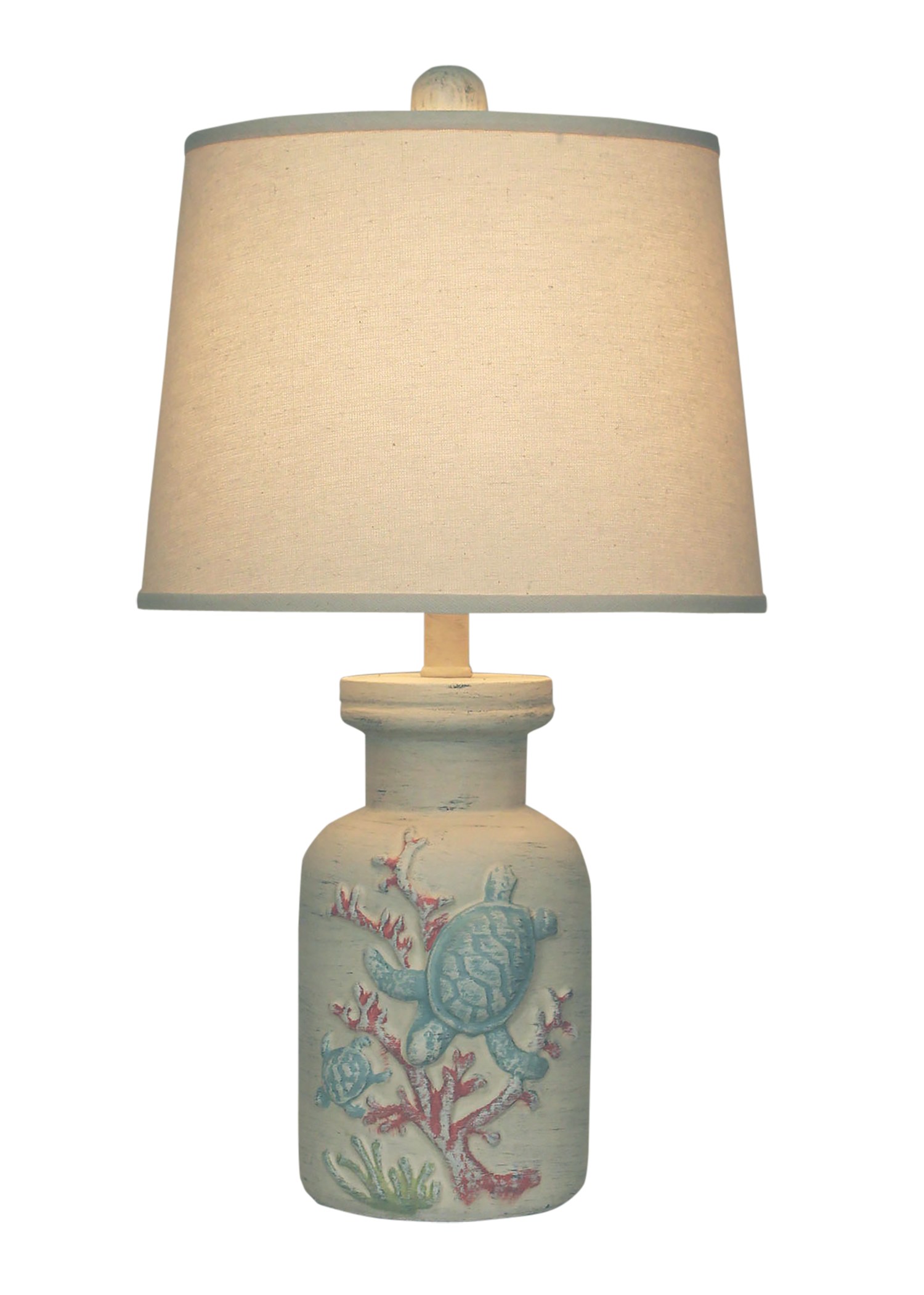 Coast Lamp Manufacturing Coastal Living 22"H Turtle Coral Accent Table Lamp