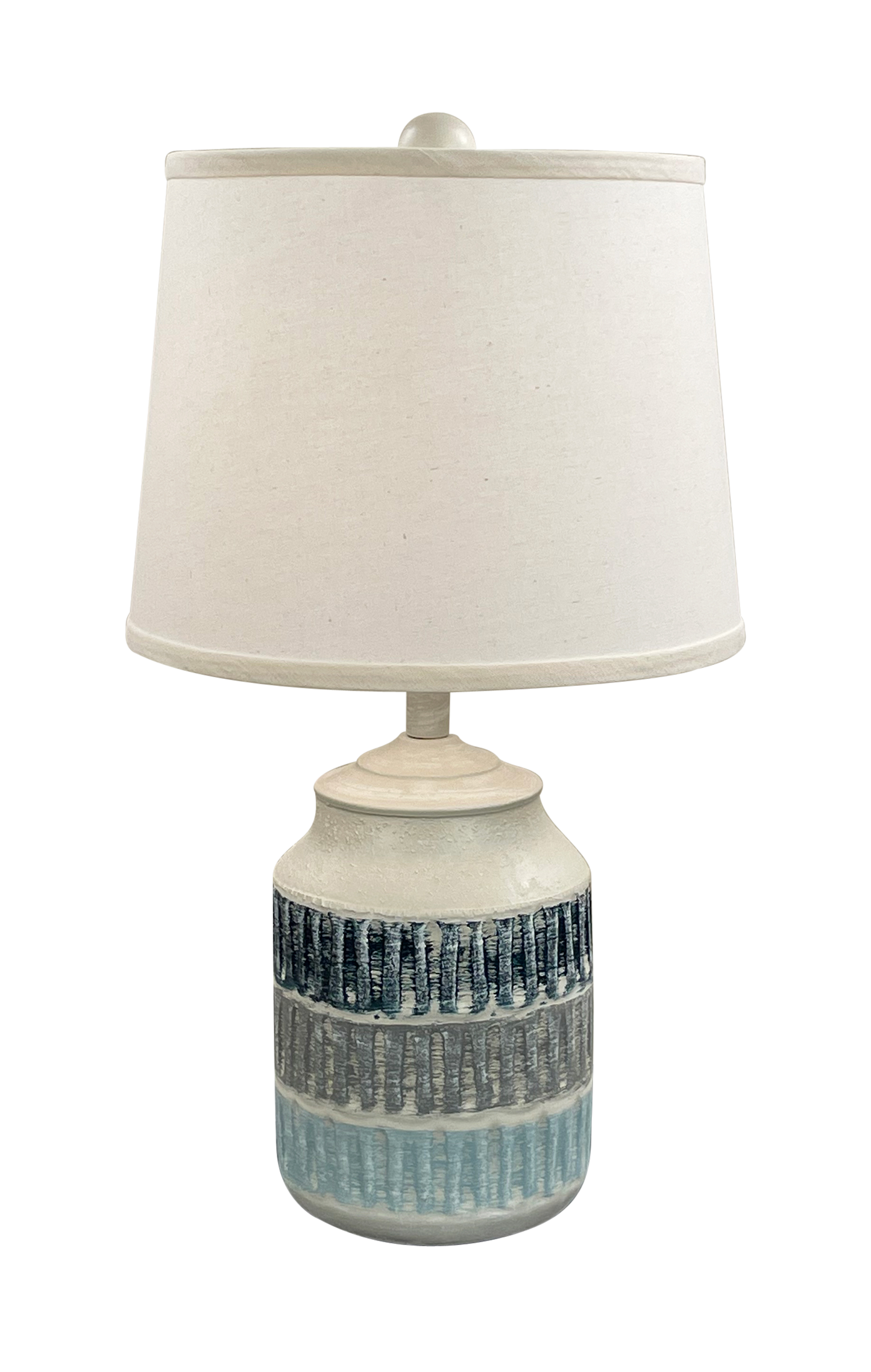 Coast Lamp Manufacturing Coastal Living 22"H Weathered Cottage & Nautical Accent Pot Table Lamp With Oval Indentions