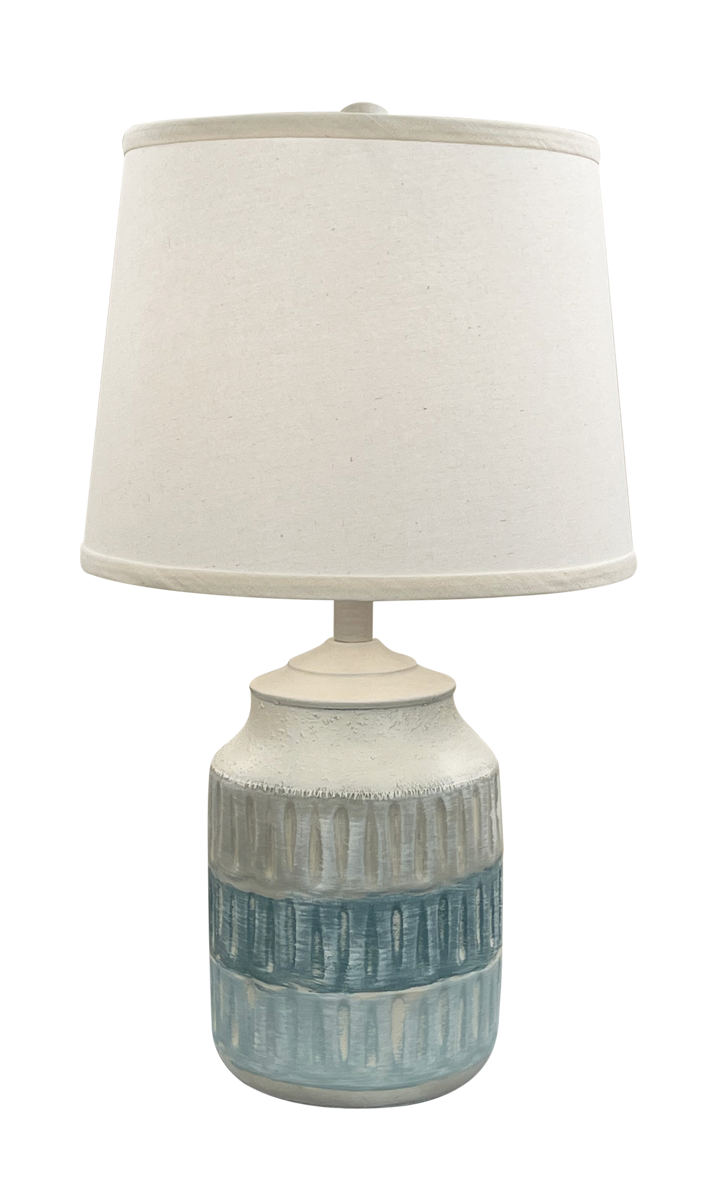 Coast Lamp Manufacturing Coastal Living 22"H Weathered Cottage & Tide Accent Pot Table Lamp With Oval Indentions
