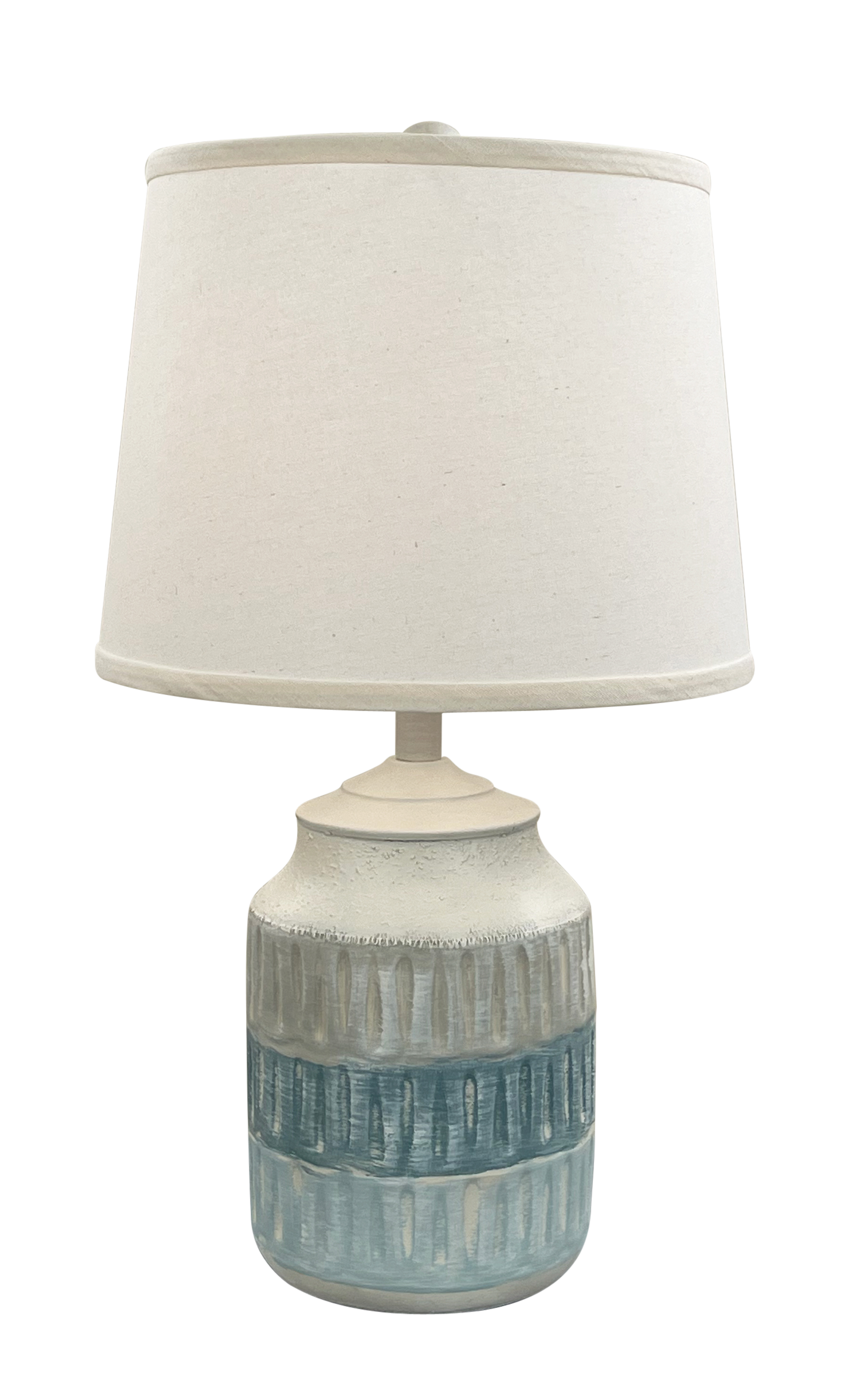 Coast Lamp Manufacturing Coastal Living 22"H Weathered Cottage & Tide Accent Pot Table Lamp With Oval Indentions