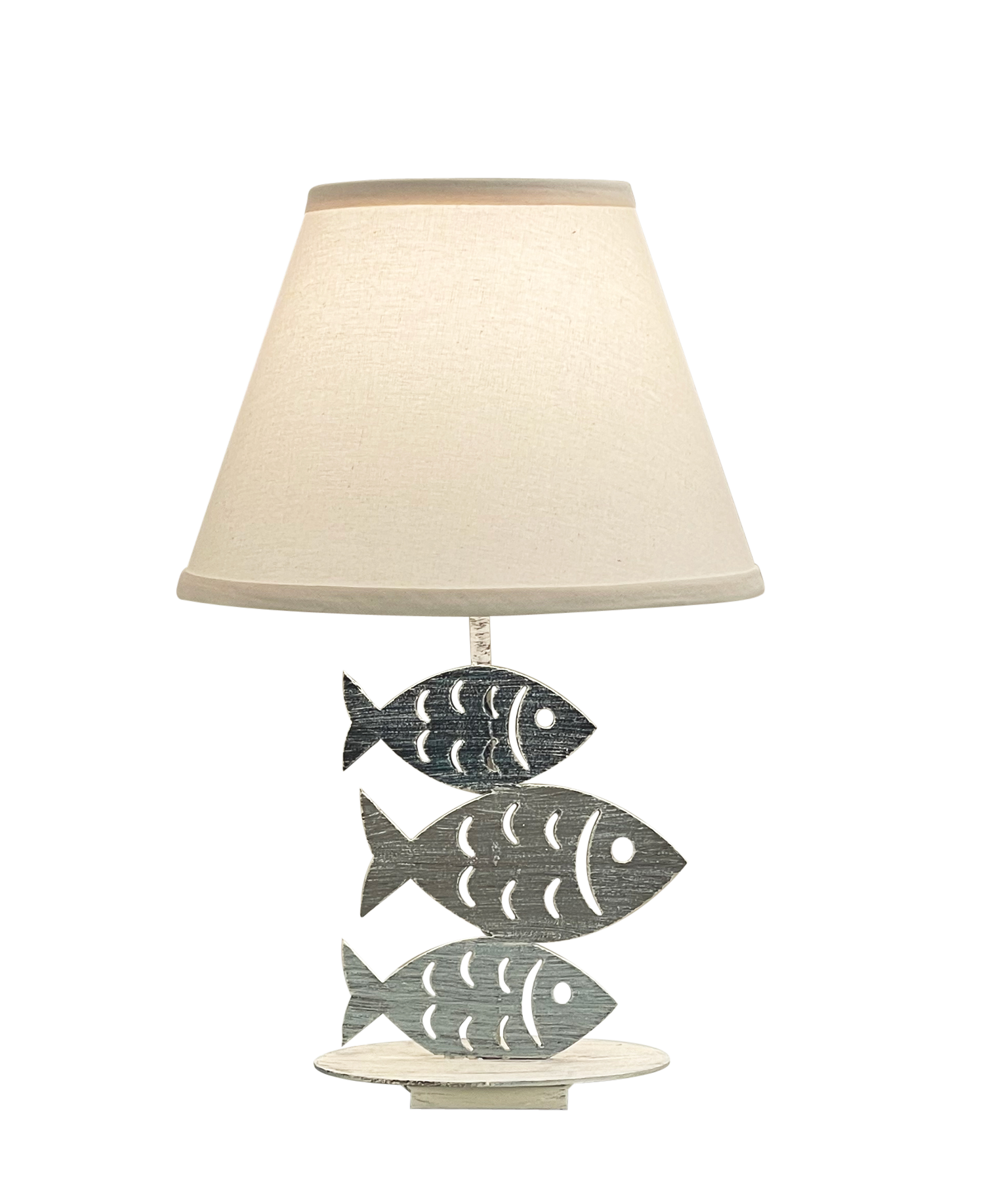Coast Lamp Manufacturing Coastal Living 24"H Nautical Iron 3 Fish Table Lamp