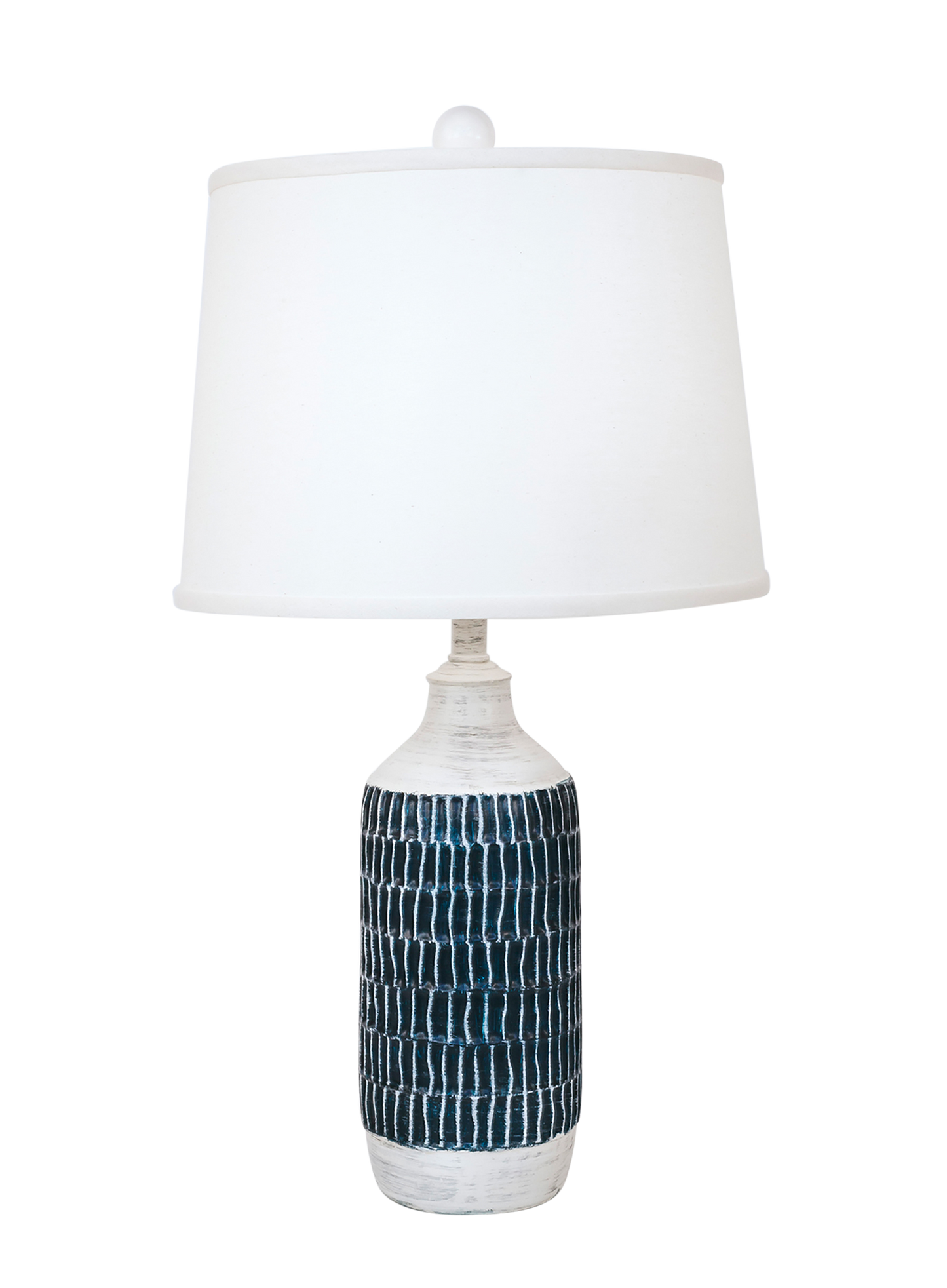 Coast Lamp Manufacturing Coastal Living 26"H Round Pot With Irregular Rectangle Accent Table Lamp