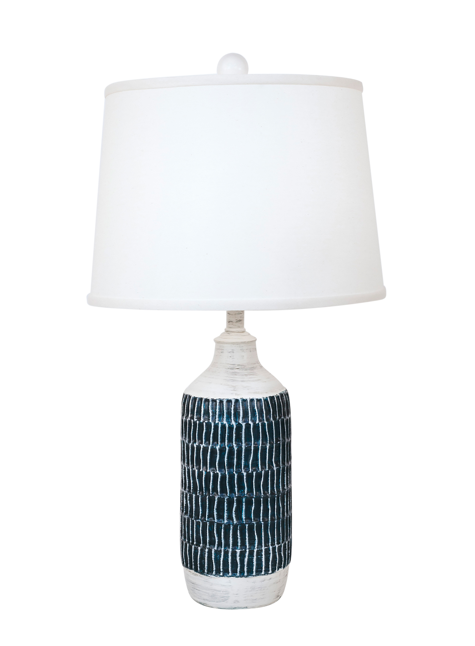 Coast Lamp Manufacturing Coastal Living 26"H Round Pot With Irregular Rectangle Accent Table Lamp