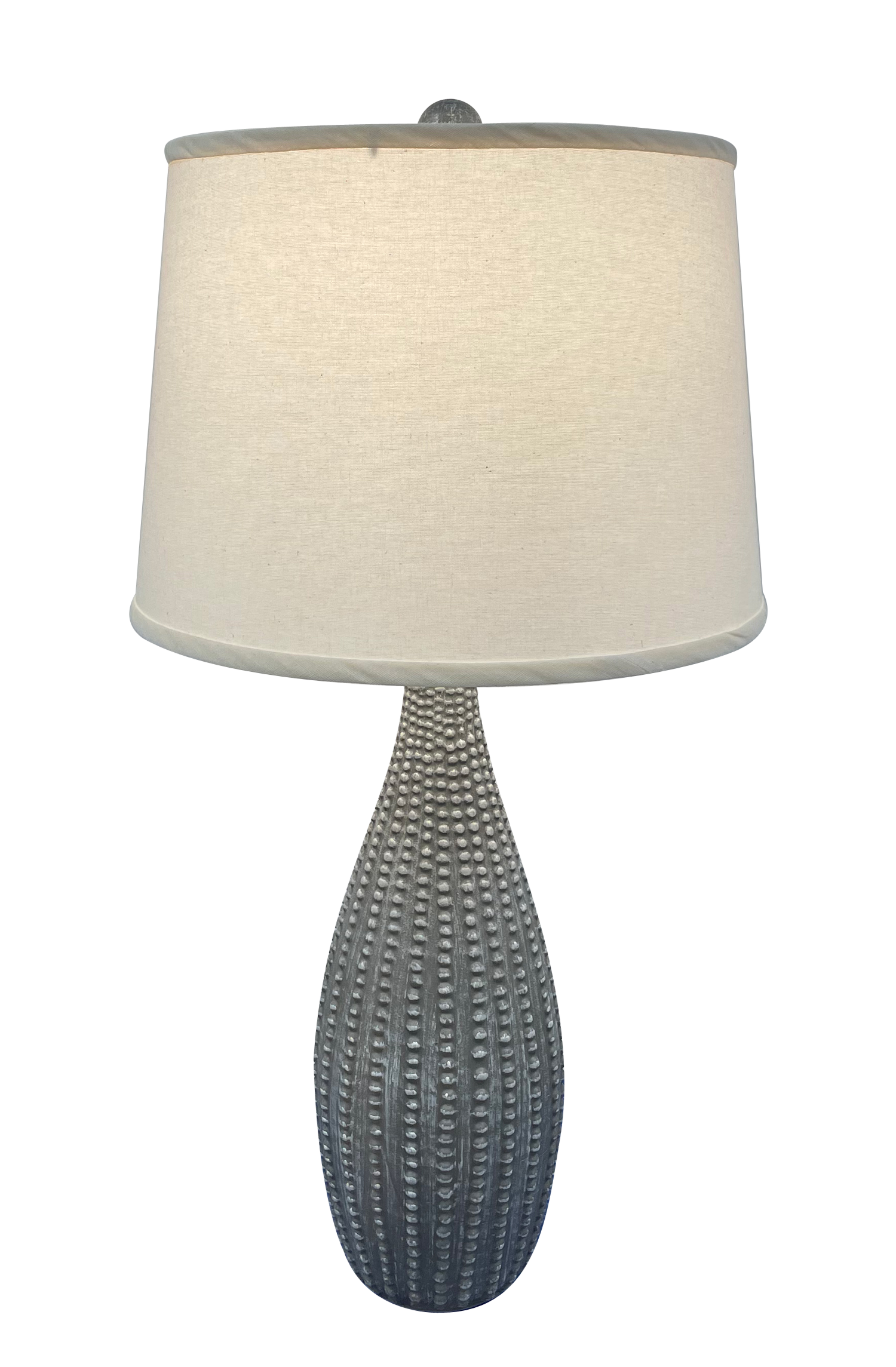 Coast Lamp Manufacturing Coastal Living 28"H Weathered Gray Beaded Vase Table Lamp