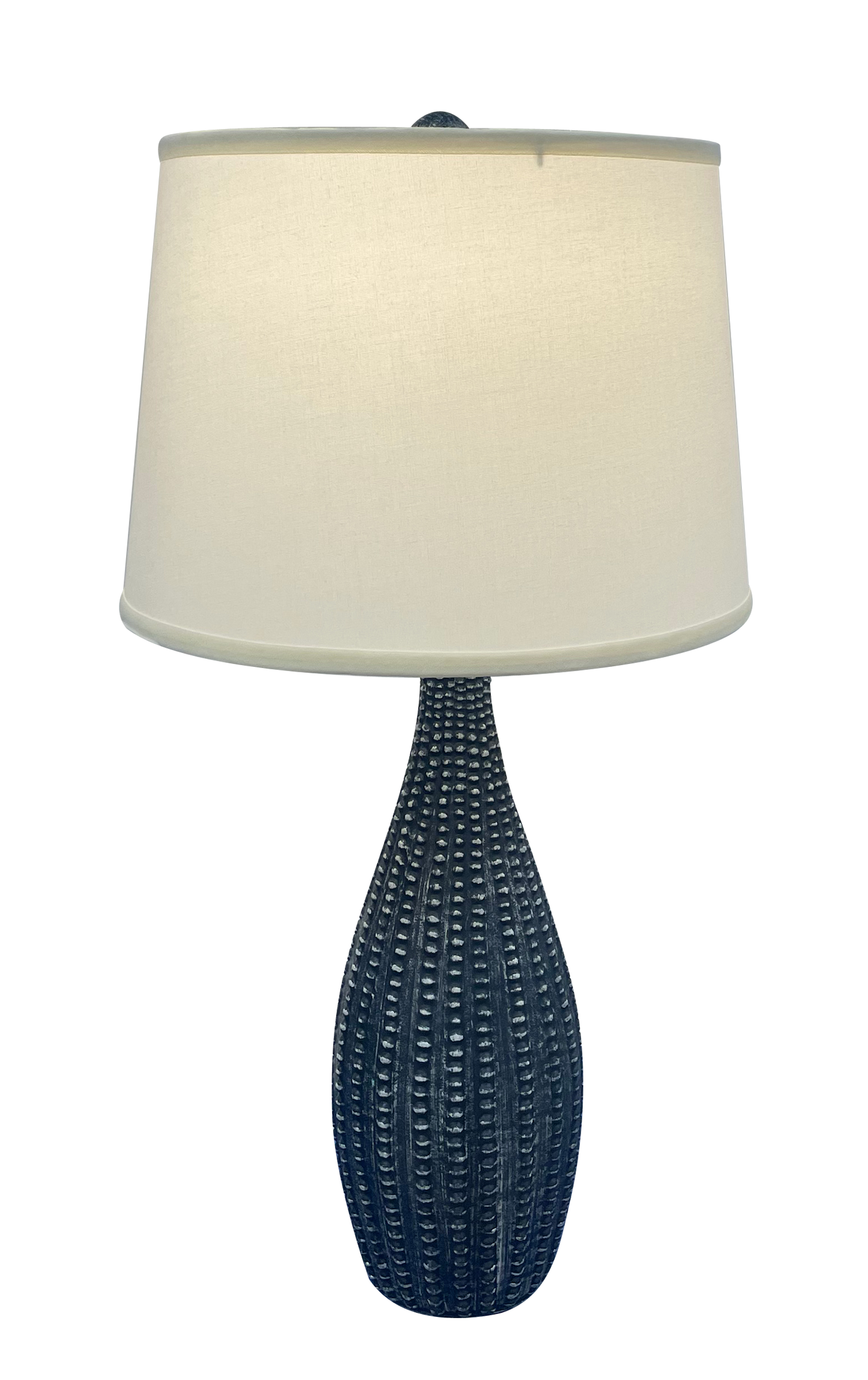 Coast Lamp Manufacturing Coastal Living 28"H Weathered Navy Beaded Vase Table Lamp