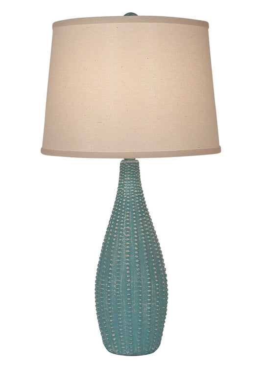 Coast Lamp Manufacturing Coastal Living 28"H Weathered Turquoise Sea Beaded Vase Table Lamp