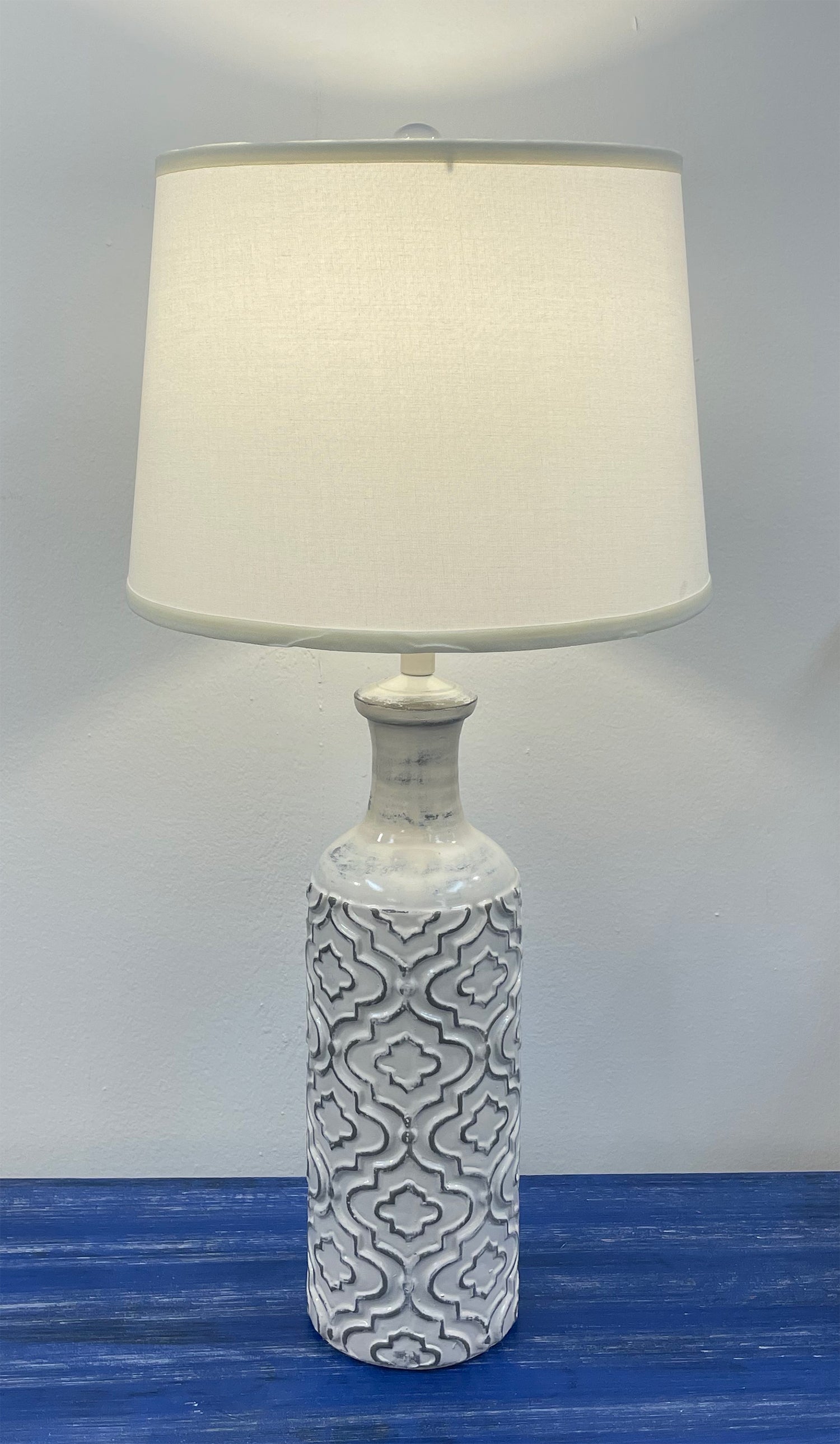 Coast Lamp Manufacturing Coastal Living 29"H Farmhouse Raised Quatrafoil Table Lamp