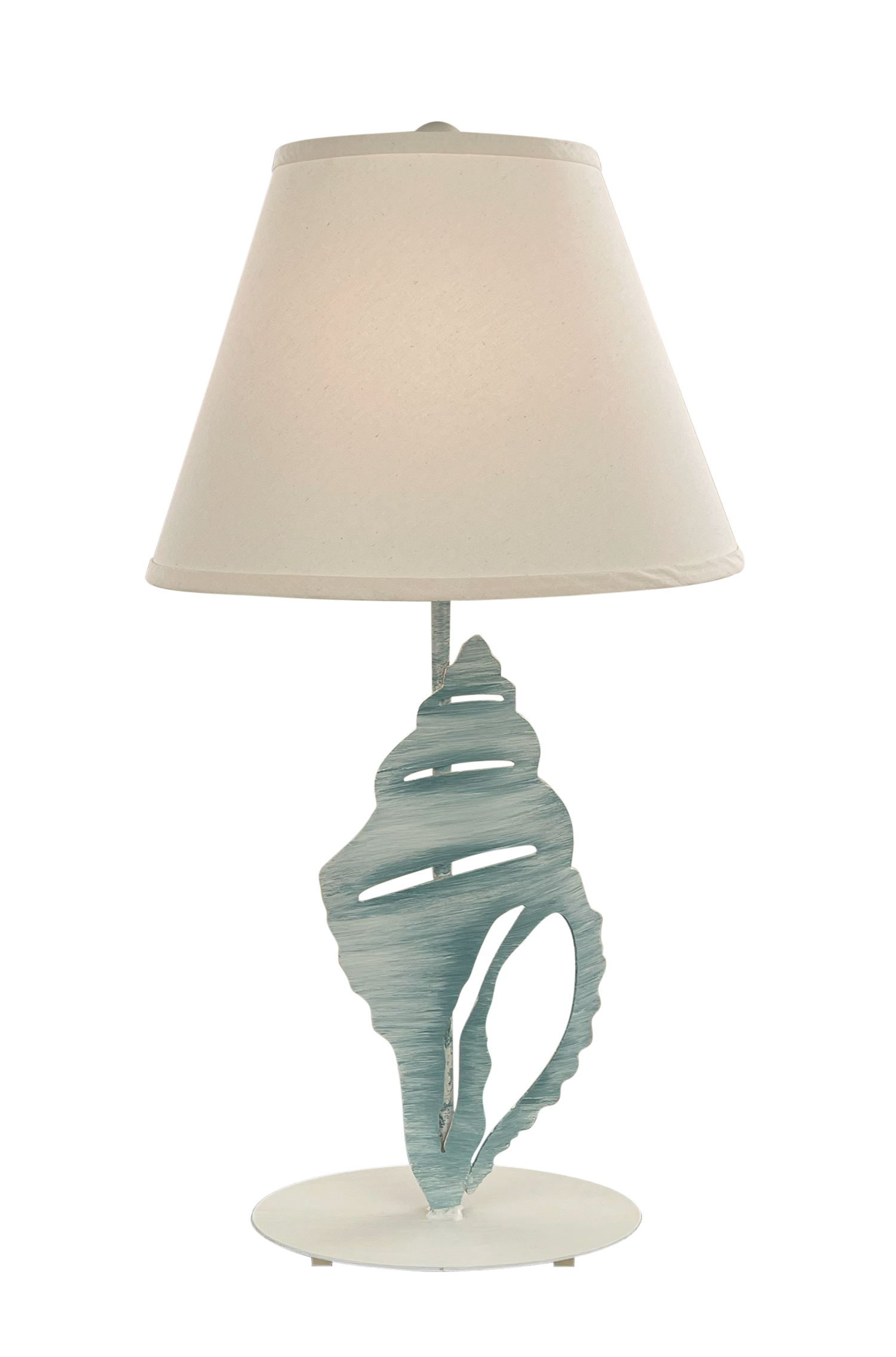Coast Lamp Manufacturing Coastal Living 29"H Slate Wash Iron Tulip Shell Table Lamp