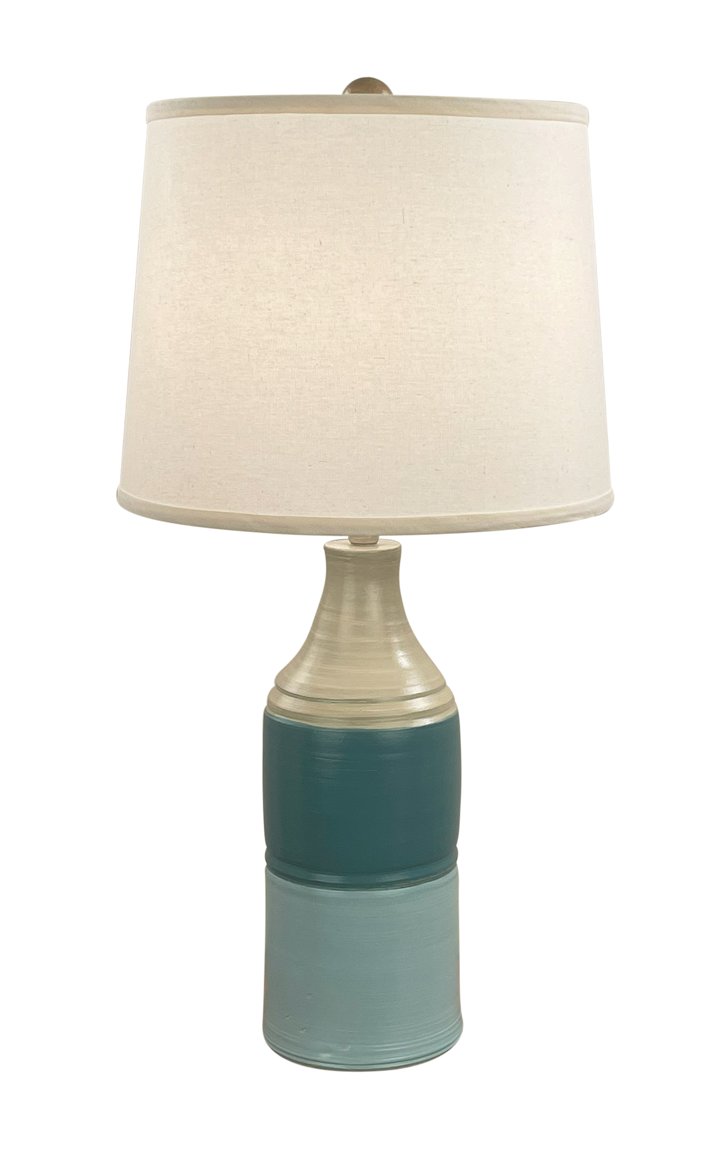 Coast Lamp Manufacturing Coastal Living 29"H Tide Stripe Sectioned Vase Table Lamp