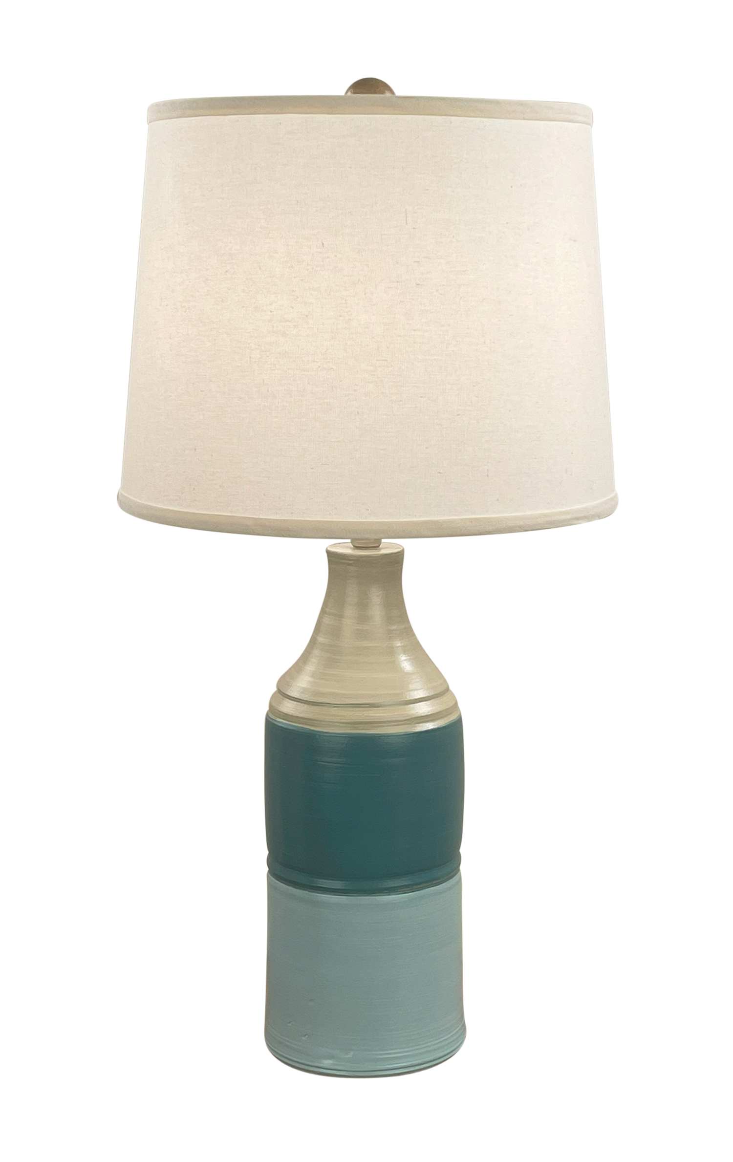 Coast Lamp Manufacturing Coastal Living 29"H Tide Stripe Sectioned Vase Table Lamp