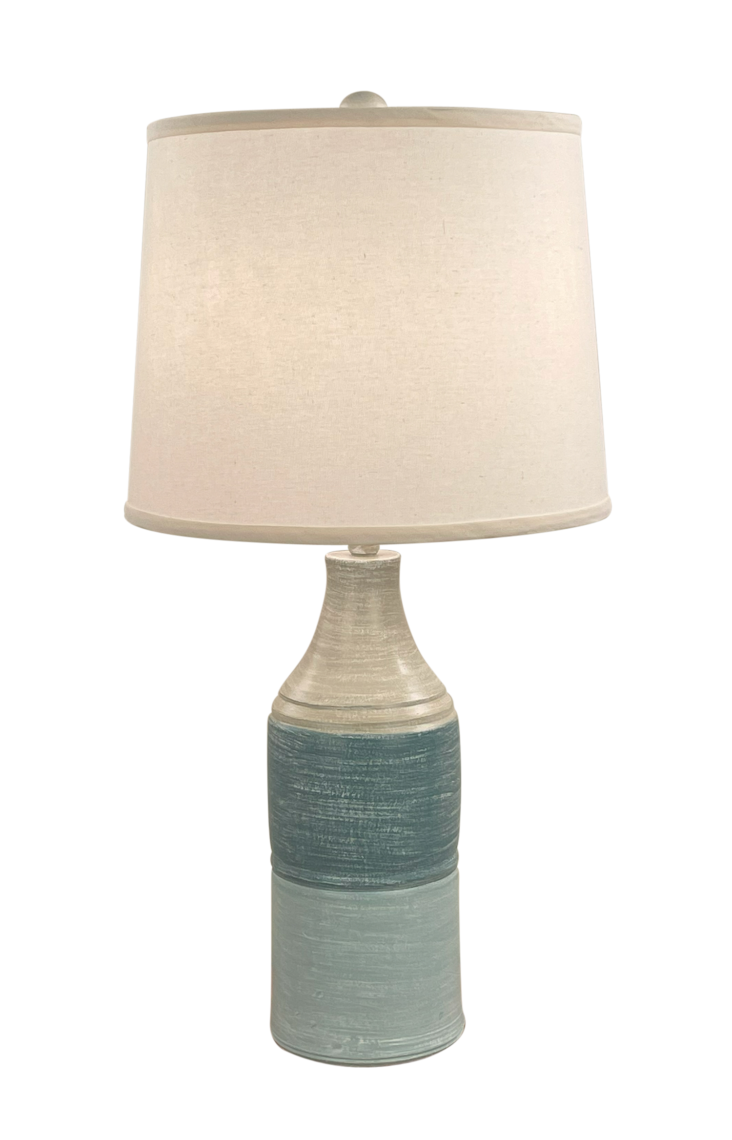 Coast Lamp Manufacturing Coastal Living 29"H Weathered Tide Stripe Sectioned Vase Table Lamp