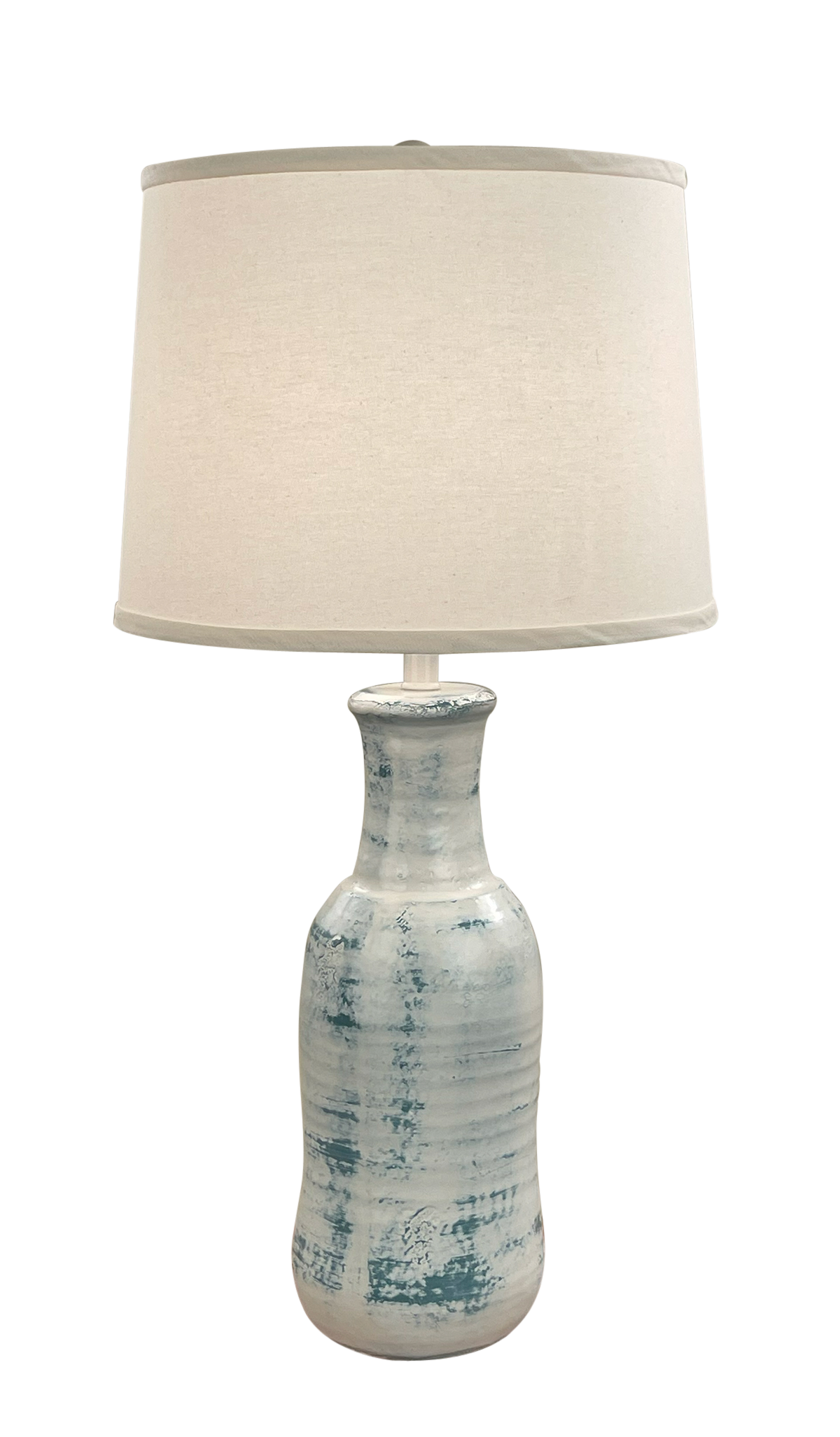 Coast Lamp Manufacturing Coastal Living 30"H Farmhouse & Slate Faux Clay Water Jug Table Lamp