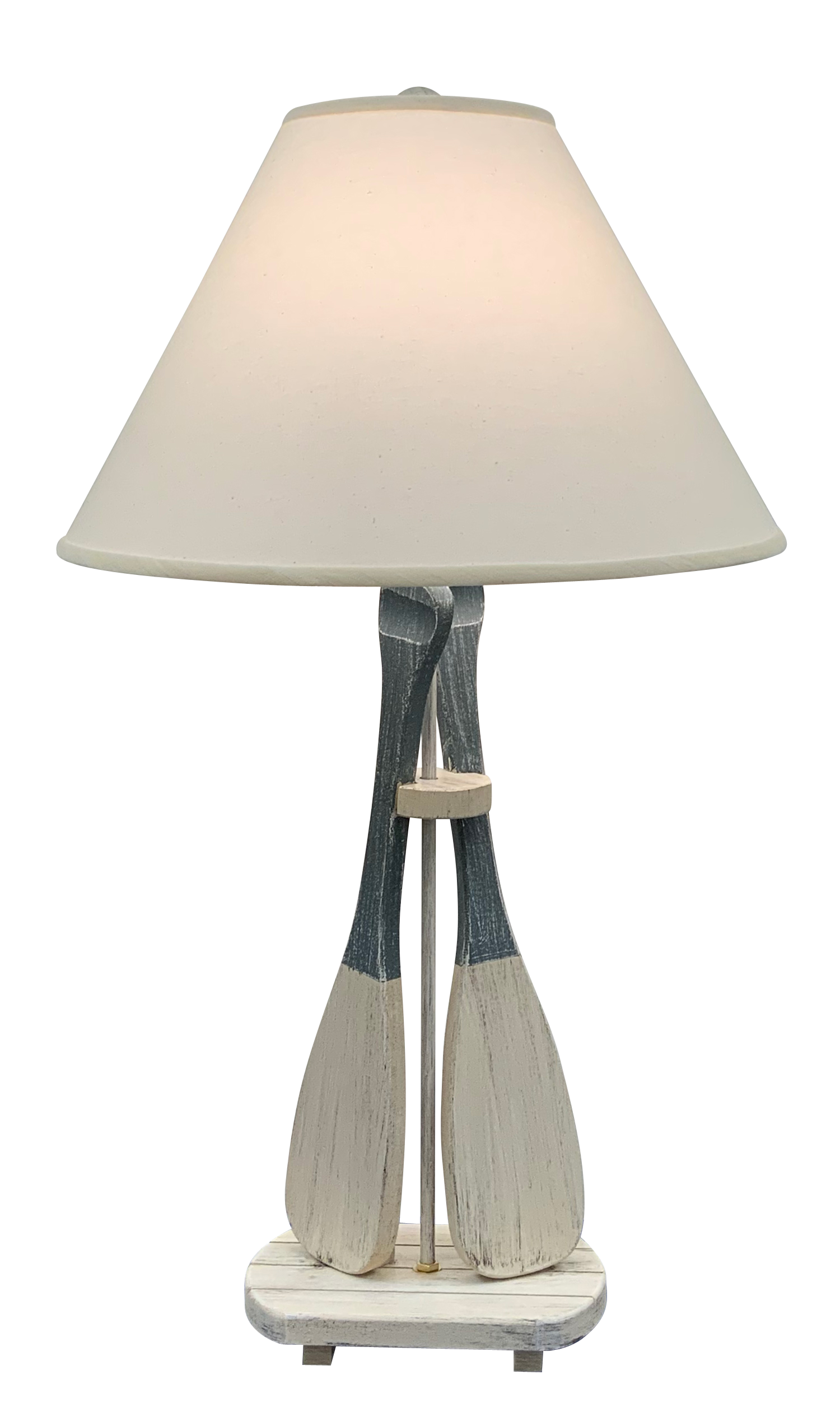 Coast Lamp Manufacturing Coastal Living 31"H Cottage & Slate 2-Paddle Table Lamp