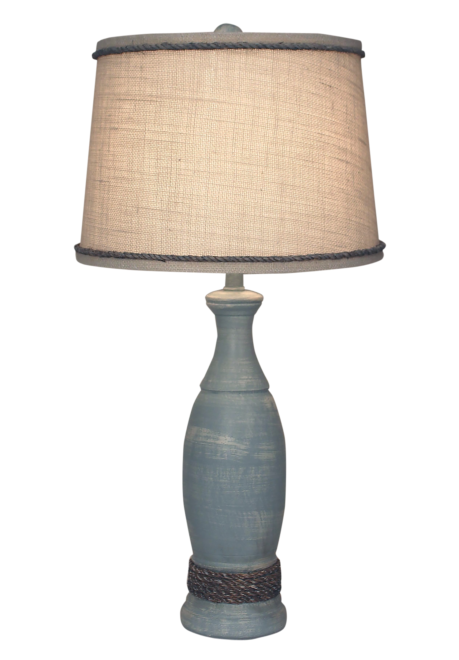 Coast Lamp Manufacturing Coastal Living 31"H Seaside Villa Casual Pedestal Table Lamp With Weathered Rope Accent
